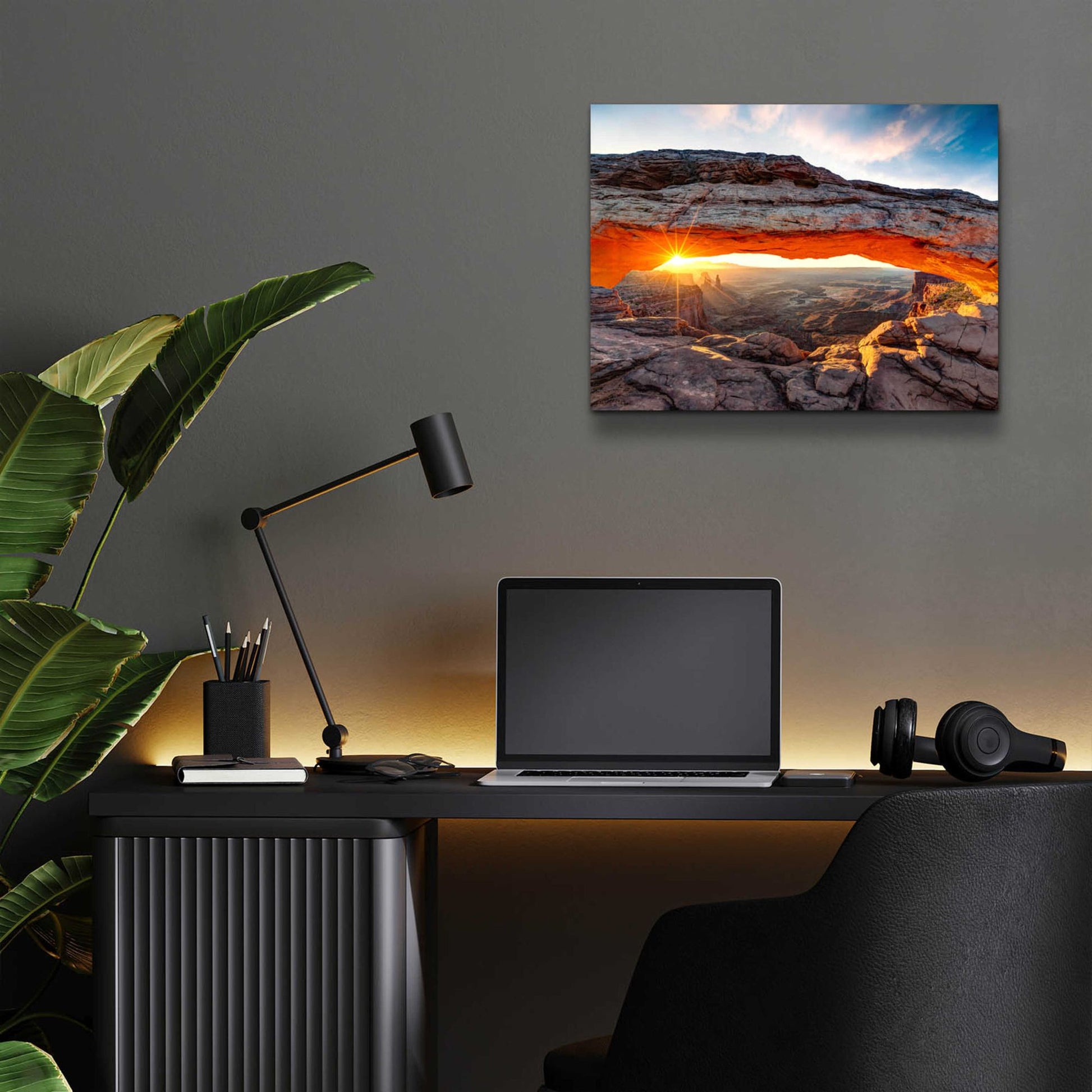 Epic Art 'Sunset Canyon' by Epic Portfolio, Acrylic Glass Wall Art,16x12