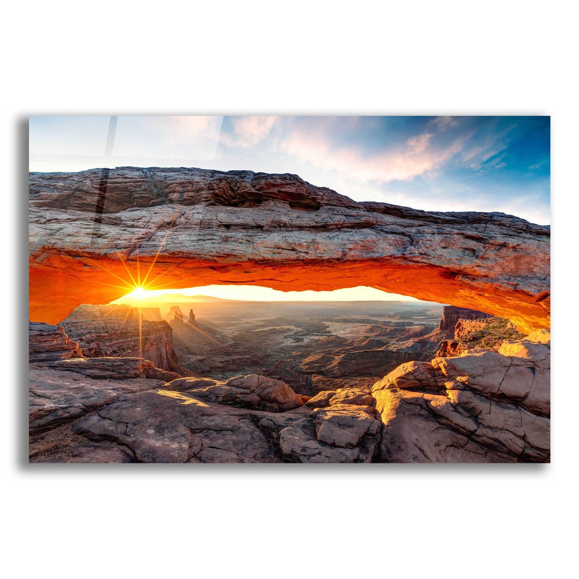 Epic Art 'Sunset Canyon' by Epic Portfolio, Acrylic Glass Wall Art,16x12