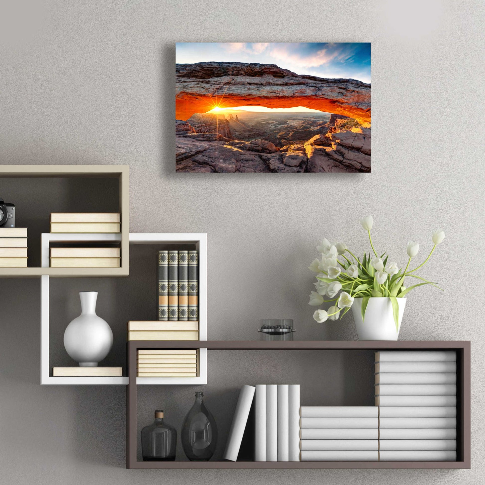 Epic Art 'Sunset Canyon' by Epic Portfolio, Acrylic Glass Wall Art,24x16