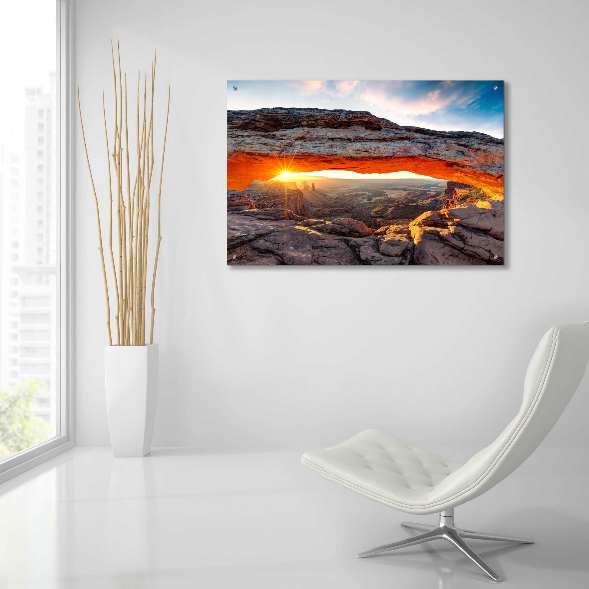 Epic Art 'Sunset Canyon' by Epic Portfolio, Acrylic Glass Wall Art,36x24