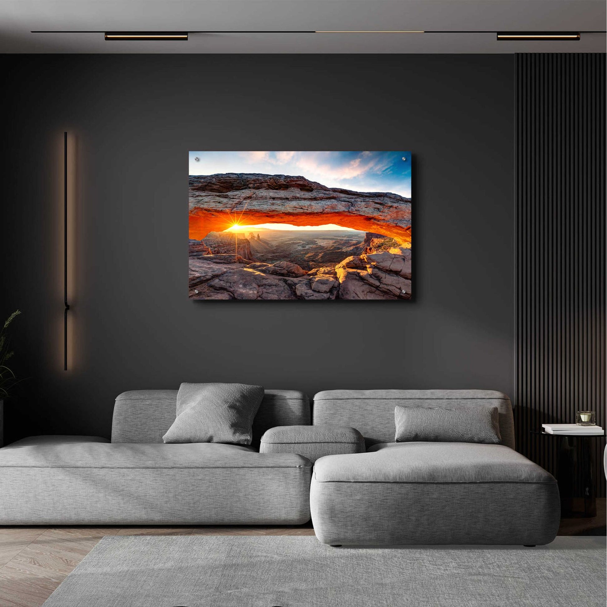 Epic Art 'Sunset Canyon' by Epic Portfolio, Acrylic Glass Wall Art,36x24