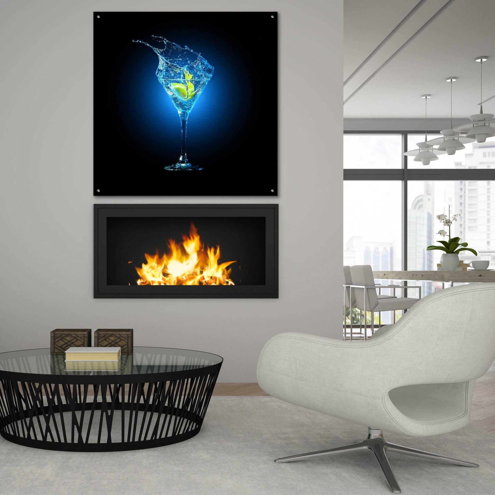 Epic Art 'Aviation Splash' by Epic Portfolio, Acrylic Glass Wall Art,36x36