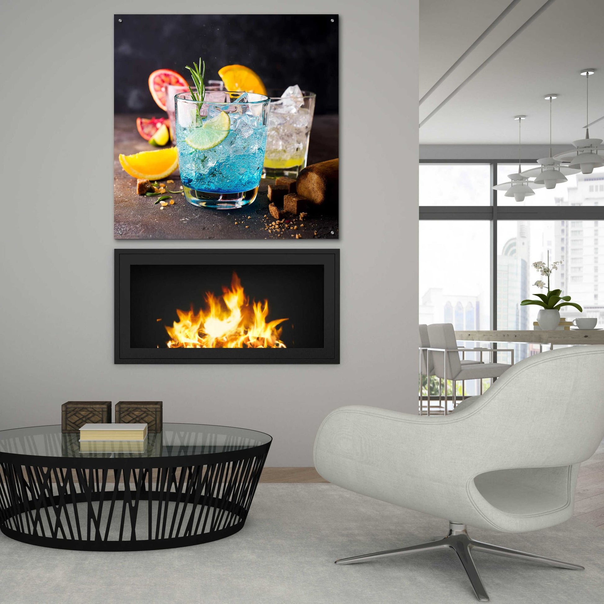 Epic Art 'Blue Hawaiian Lagoon' by Epic Portfolio, Acrylic Glass Wall Art,36x36