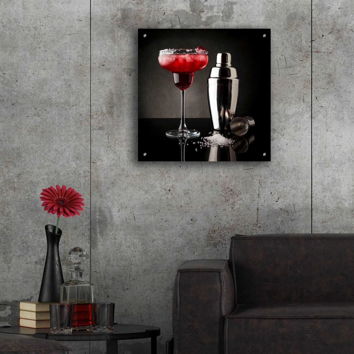 Epic Art 'Cherry Margarita' by Epic Portfolio, Acrylic Glass Wall Art,24x24