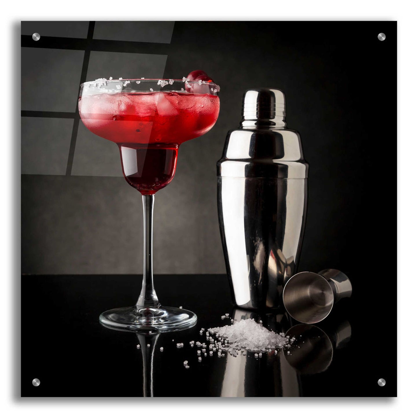 Epic Art 'Cherry Margarita' by Epic Portfolio, Acrylic Glass Wall Art,24x24