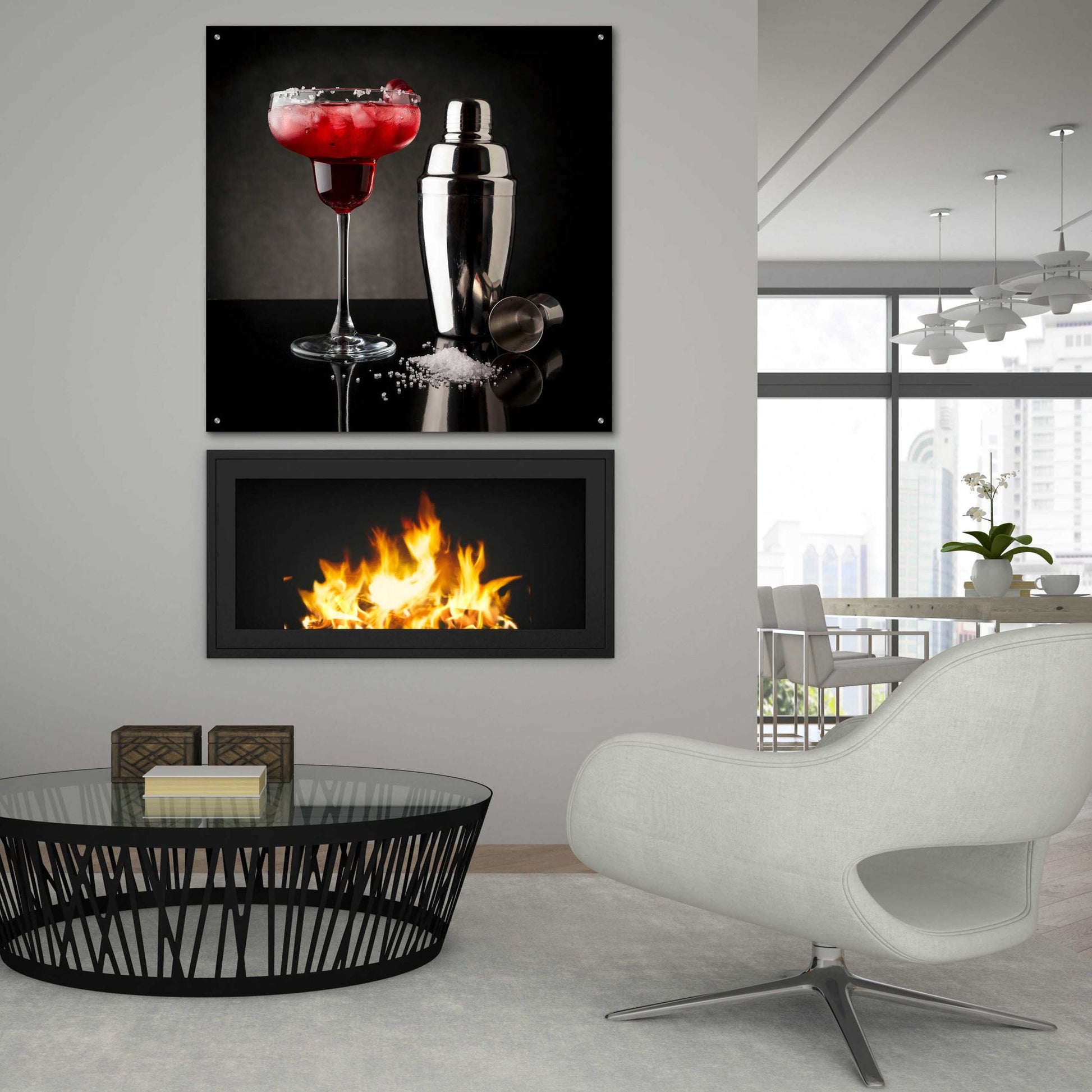 Epic Art 'Cherry Margarita' by Epic Portfolio, Acrylic Glass Wall Art,36x36