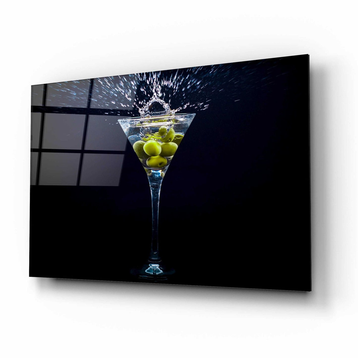 Epic Art 'Dirty Martini Splash' by Epic Portfolio, Acrylic Glass Wall Art,16x12