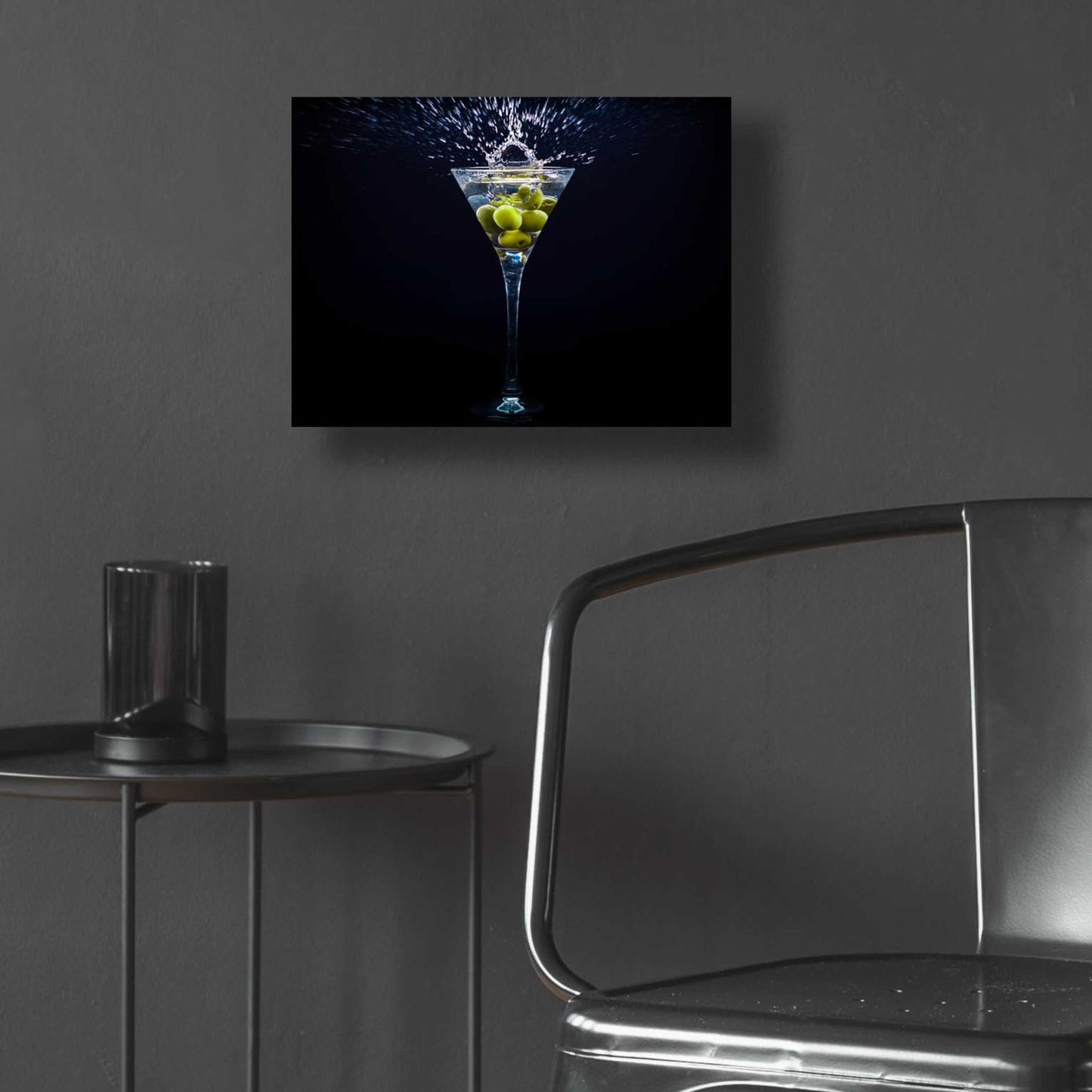 Epic Art 'Dirty Martini Splash' by Epic Portfolio, Acrylic Glass Wall Art,16x12