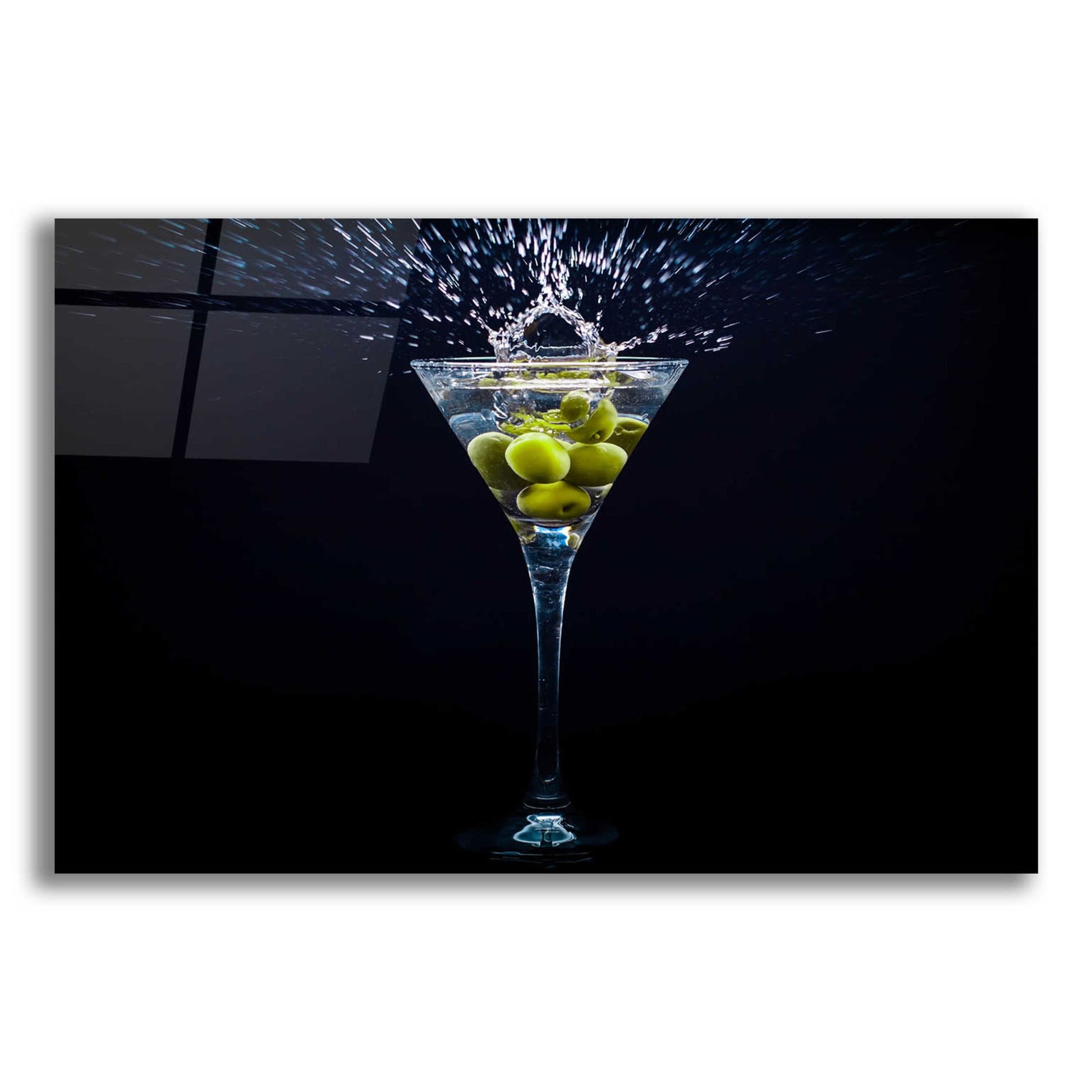 Epic Art 'Dirty Martini Splash' by Epic Portfolio, Acrylic Glass Wall Art,16x12