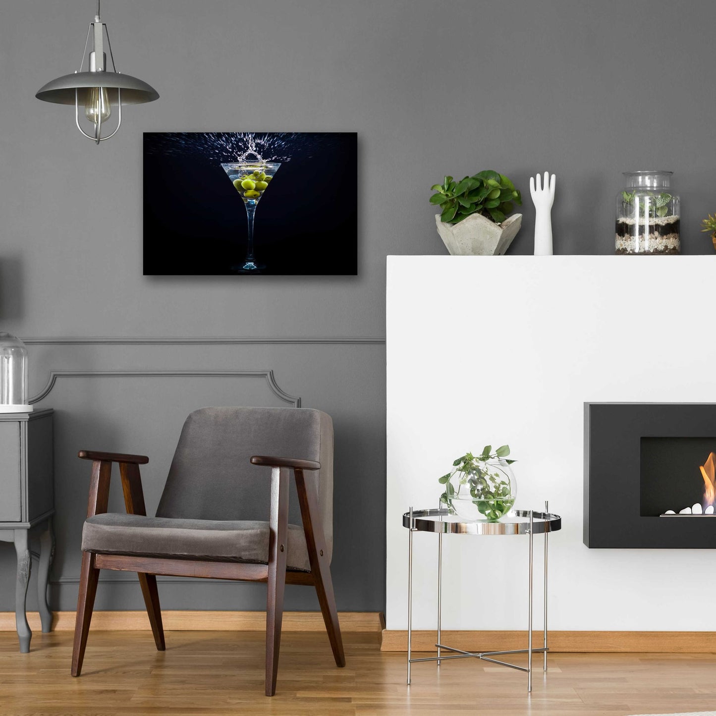 Epic Art 'Dirty Martini Splash' by Epic Portfolio, Acrylic Glass Wall Art,24x16