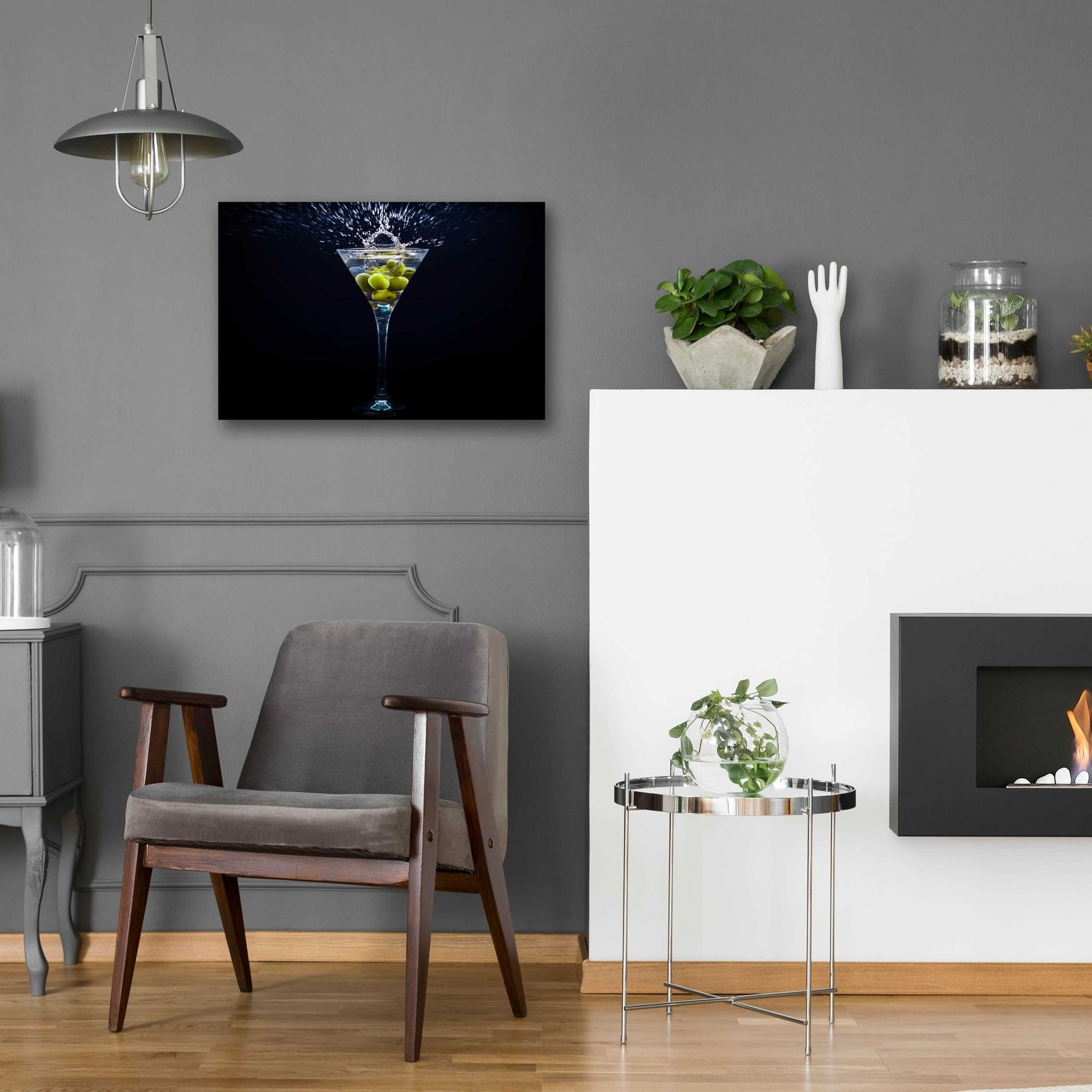 Epic Art 'Dirty Martini Splash' by Epic Portfolio, Acrylic Glass Wall Art,24x16