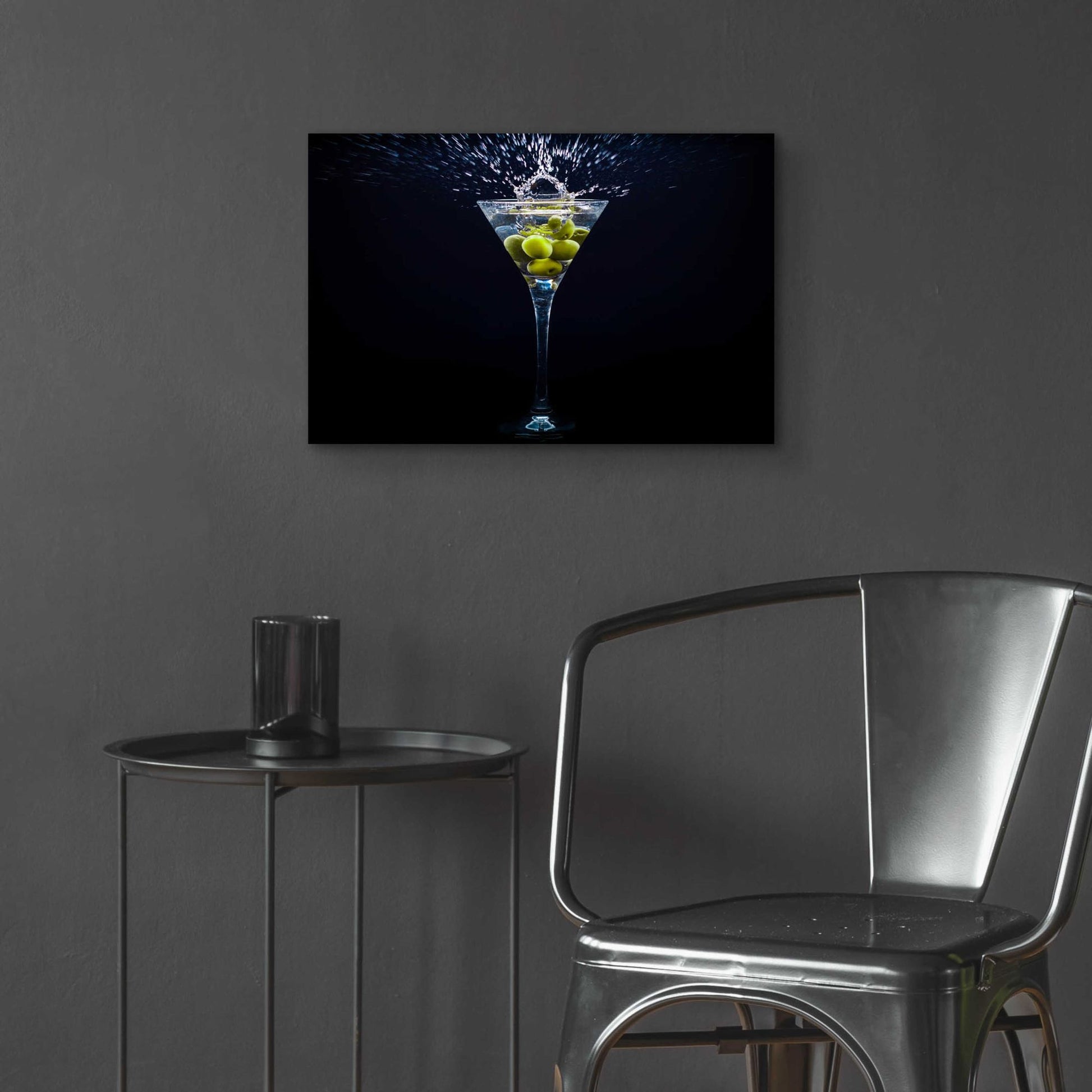 Epic Art 'Dirty Martini Splash' by Epic Portfolio, Acrylic Glass Wall Art,24x16