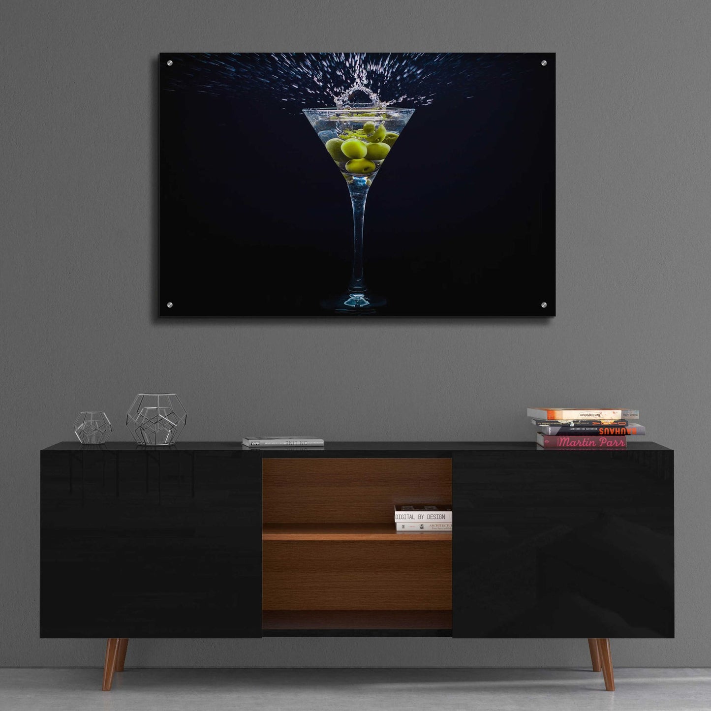 Epic Art 'Dirty Martini Splash' by Epic Portfolio, Acrylic Glass Wall Art,36x24