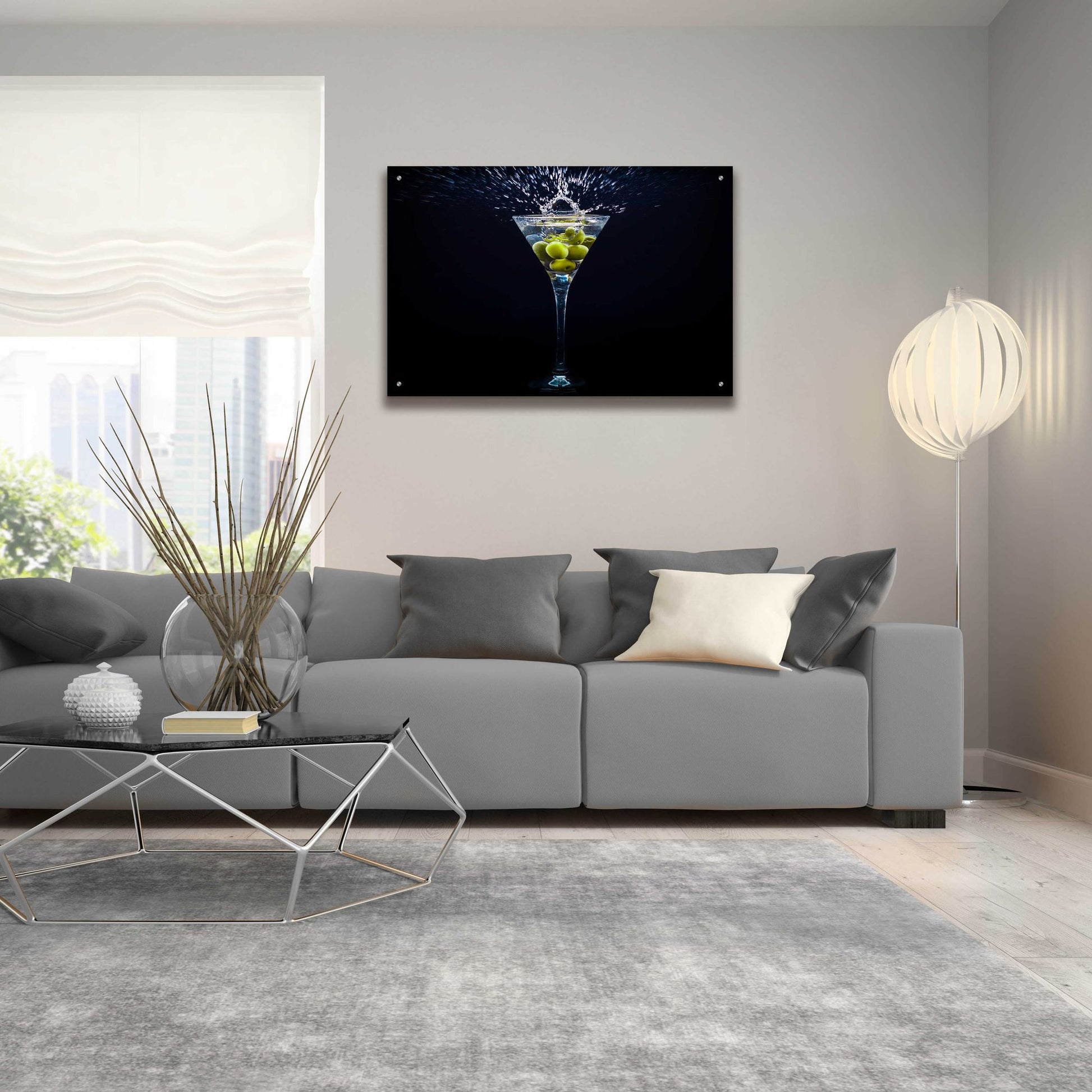 Epic Art 'Dirty Martini Splash' by Epic Portfolio, Acrylic Glass Wall Art,36x24