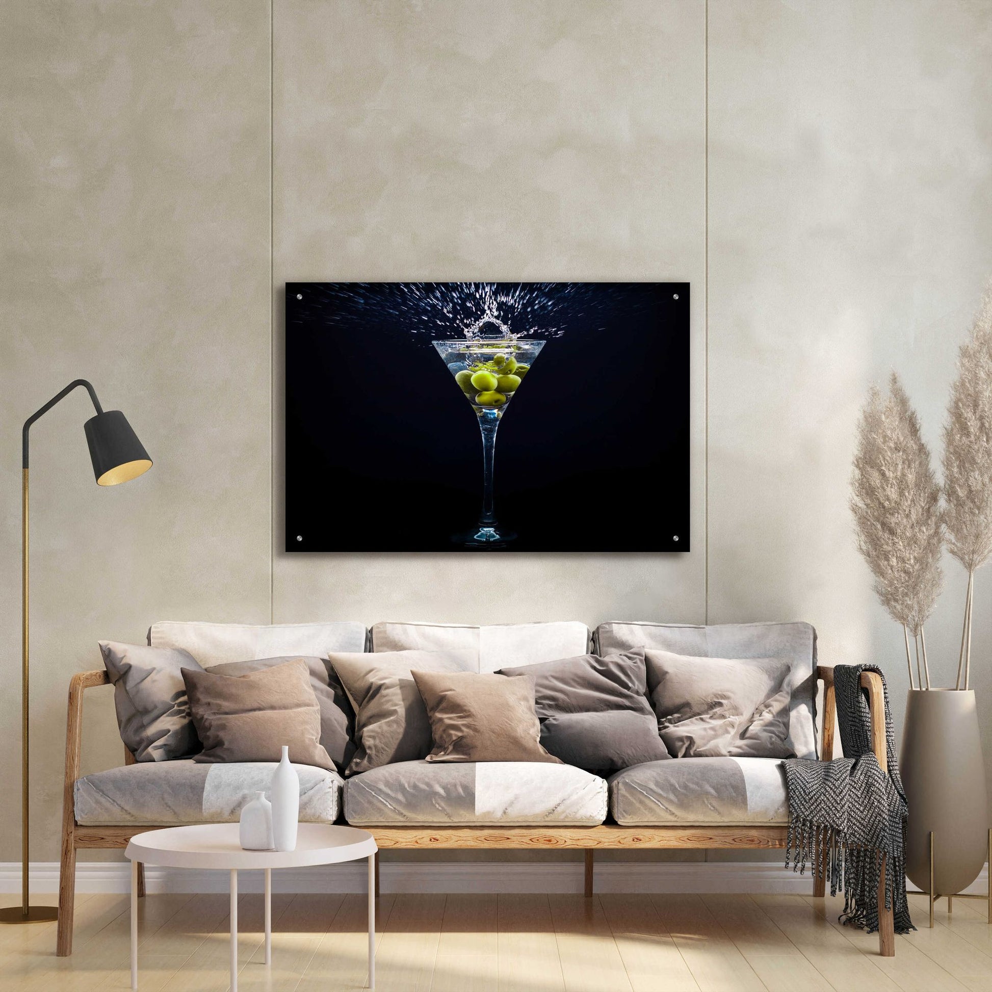 Epic Art 'Dirty Martini Splash' by Epic Portfolio, Acrylic Glass Wall Art,36x24