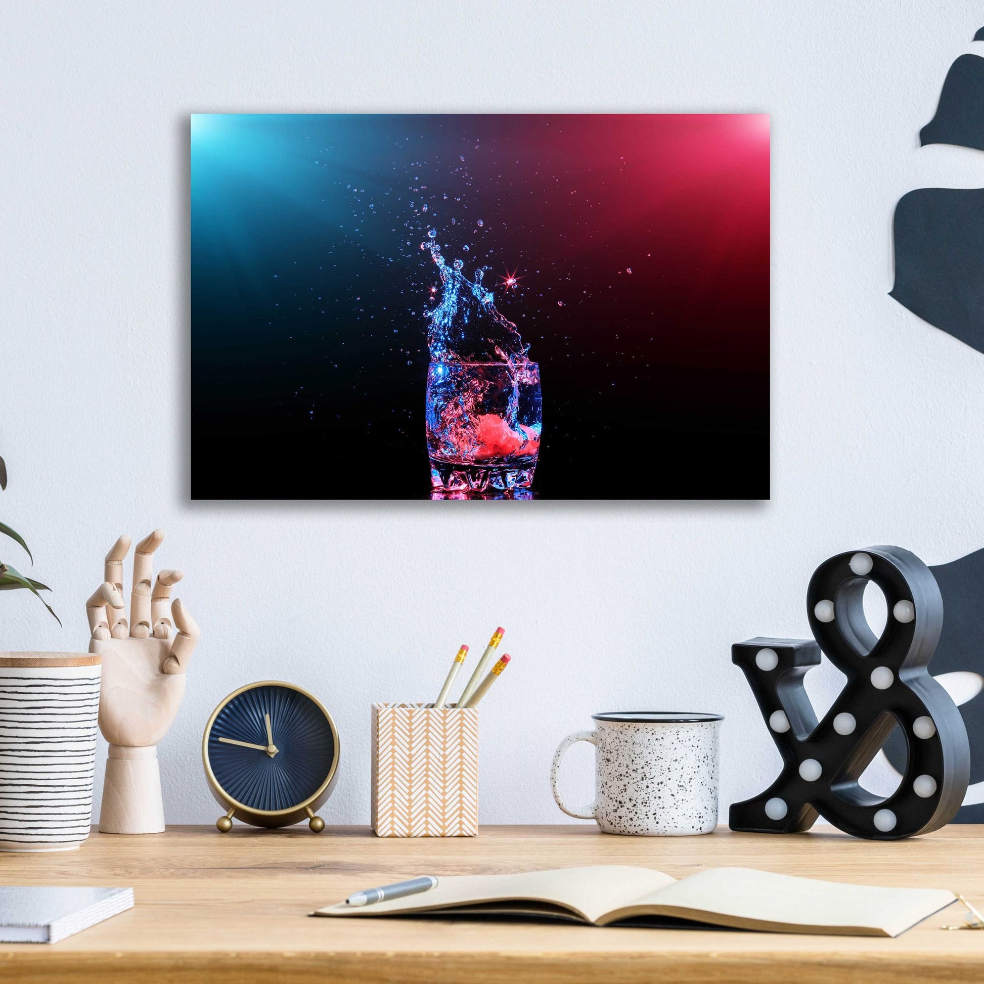 Epic Art 'Galaxy Splash' by Epic Portfolio, Acrylic Glass Wall Art,16x12