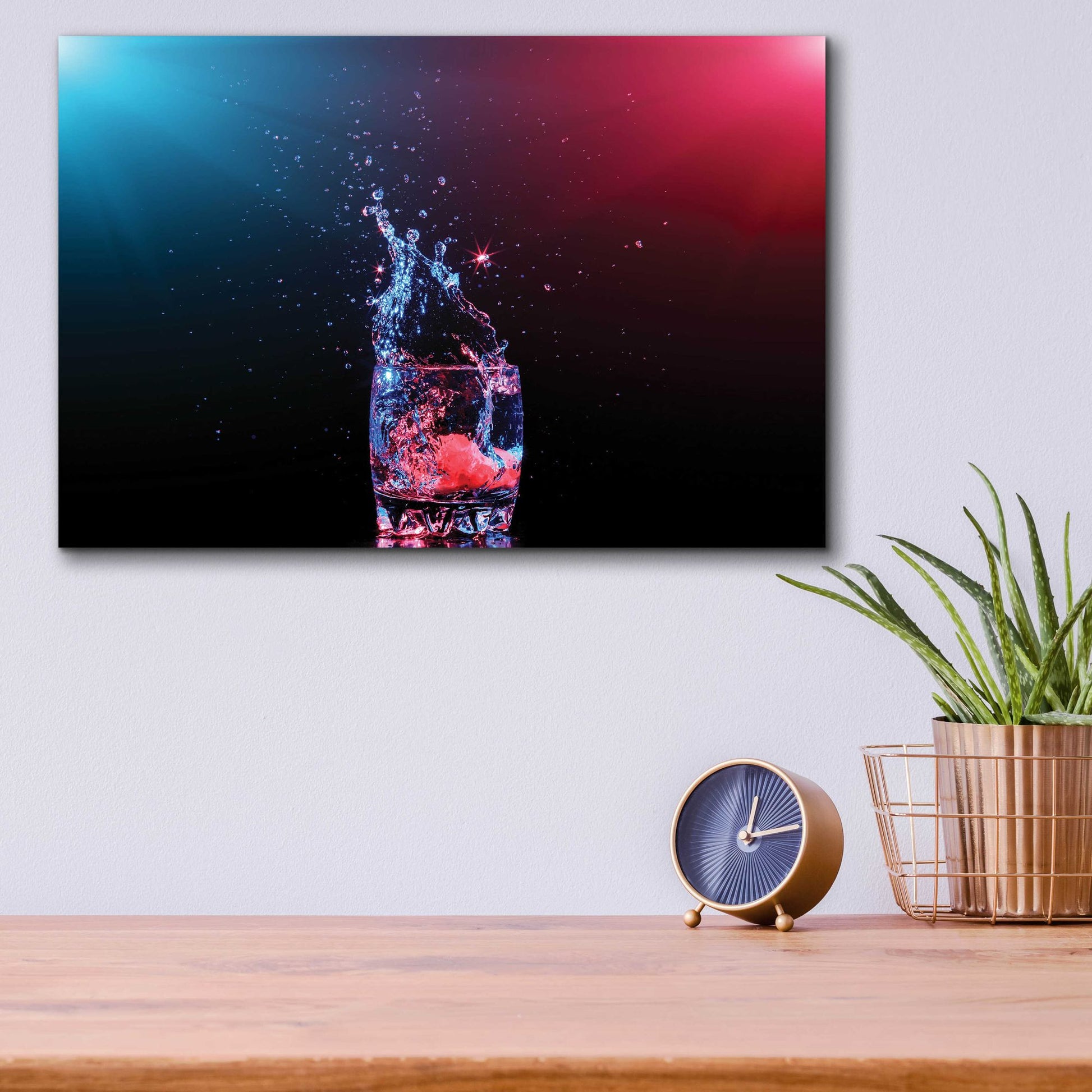 Epic Art 'Galaxy Splash' by Epic Portfolio, Acrylic Glass Wall Art,16x12