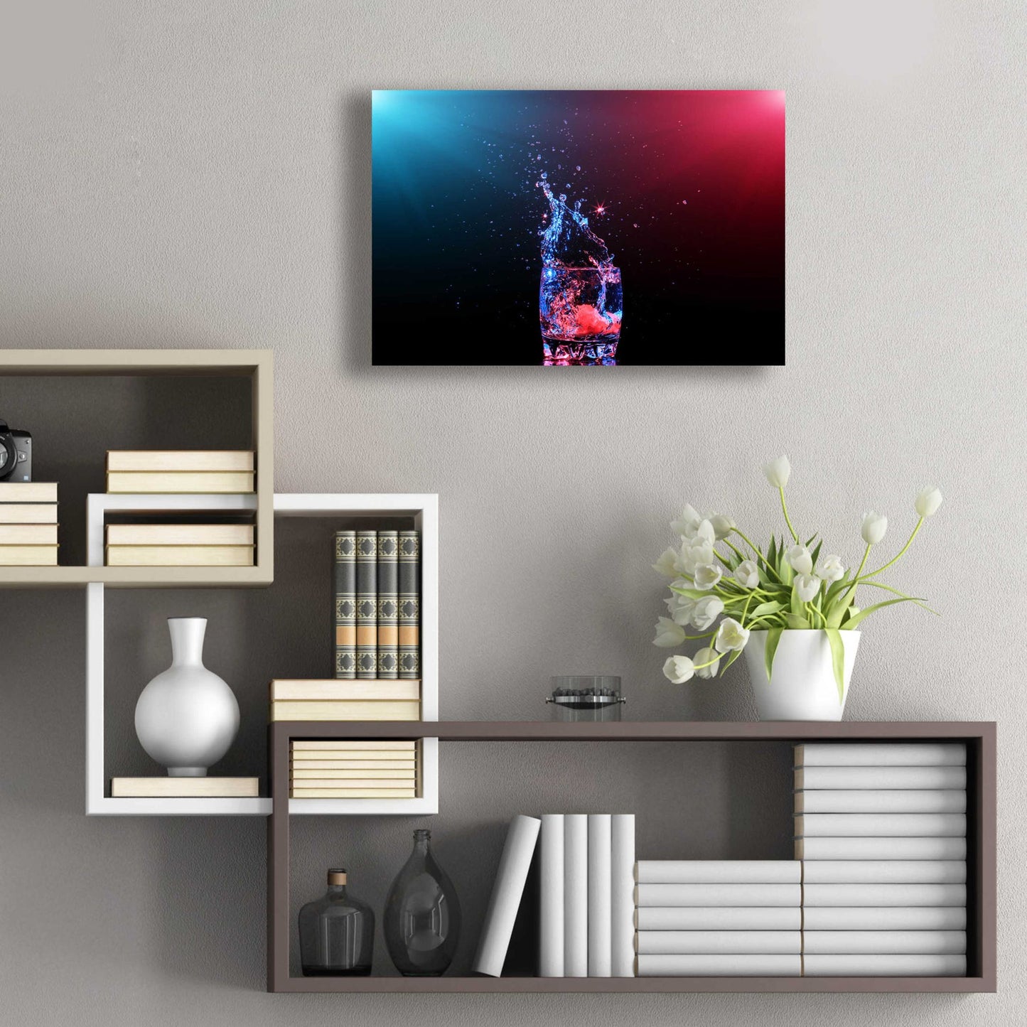 Epic Art 'Galaxy Splash' by Epic Portfolio, Acrylic Glass Wall Art,24x16