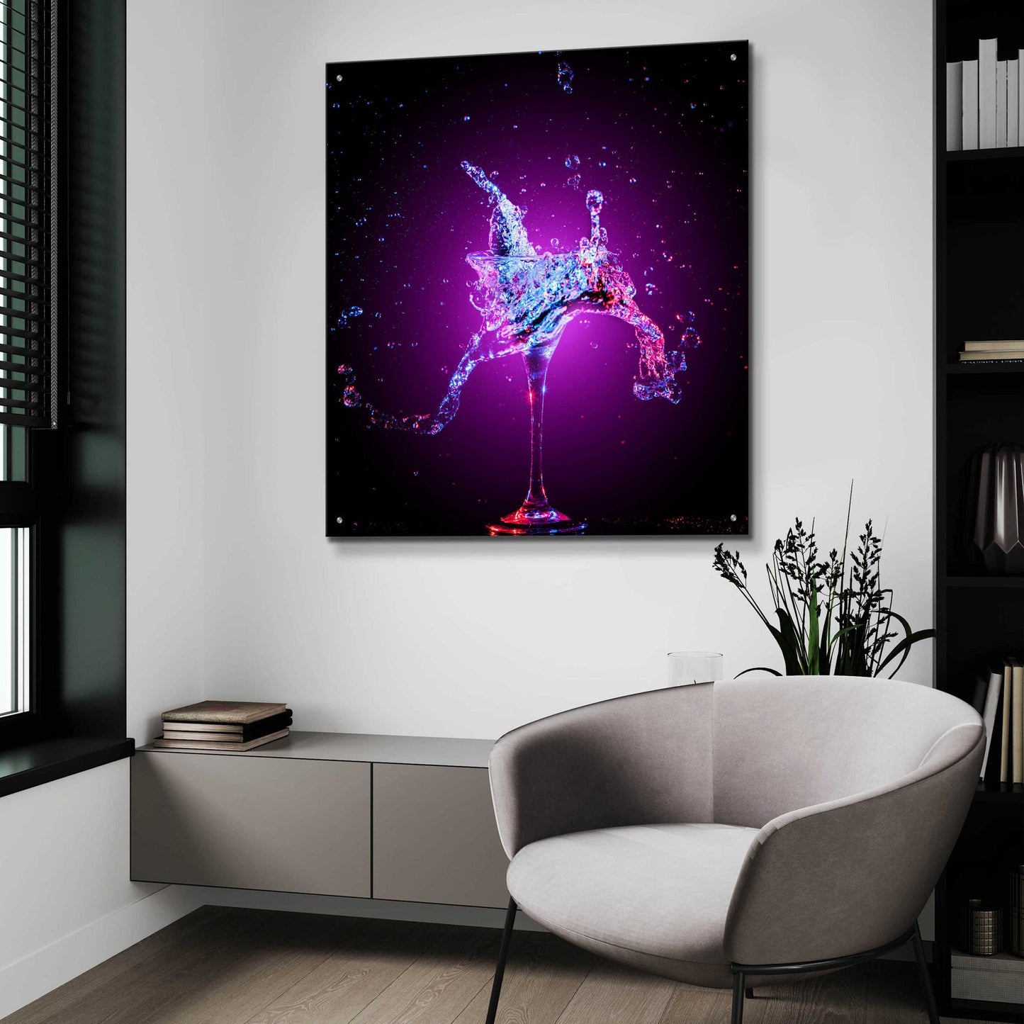 Epic Art 'Galxy Magic Mule Splash' by Epic Portfolio, Acrylic Glass Wall Art,36x36