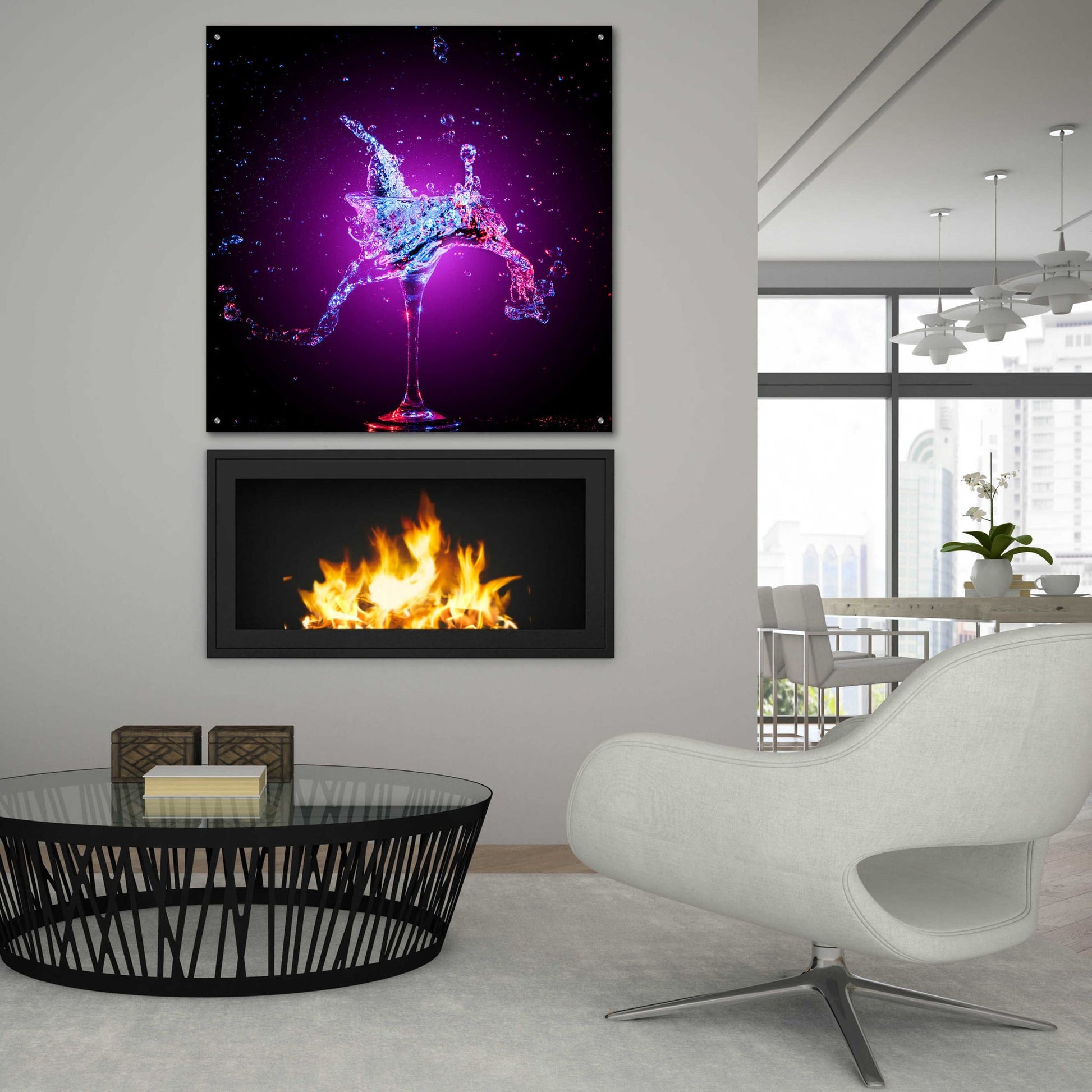 Epic Art 'Galxy Magic Mule Splash' by Epic Portfolio, Acrylic Glass Wall Art,36x36