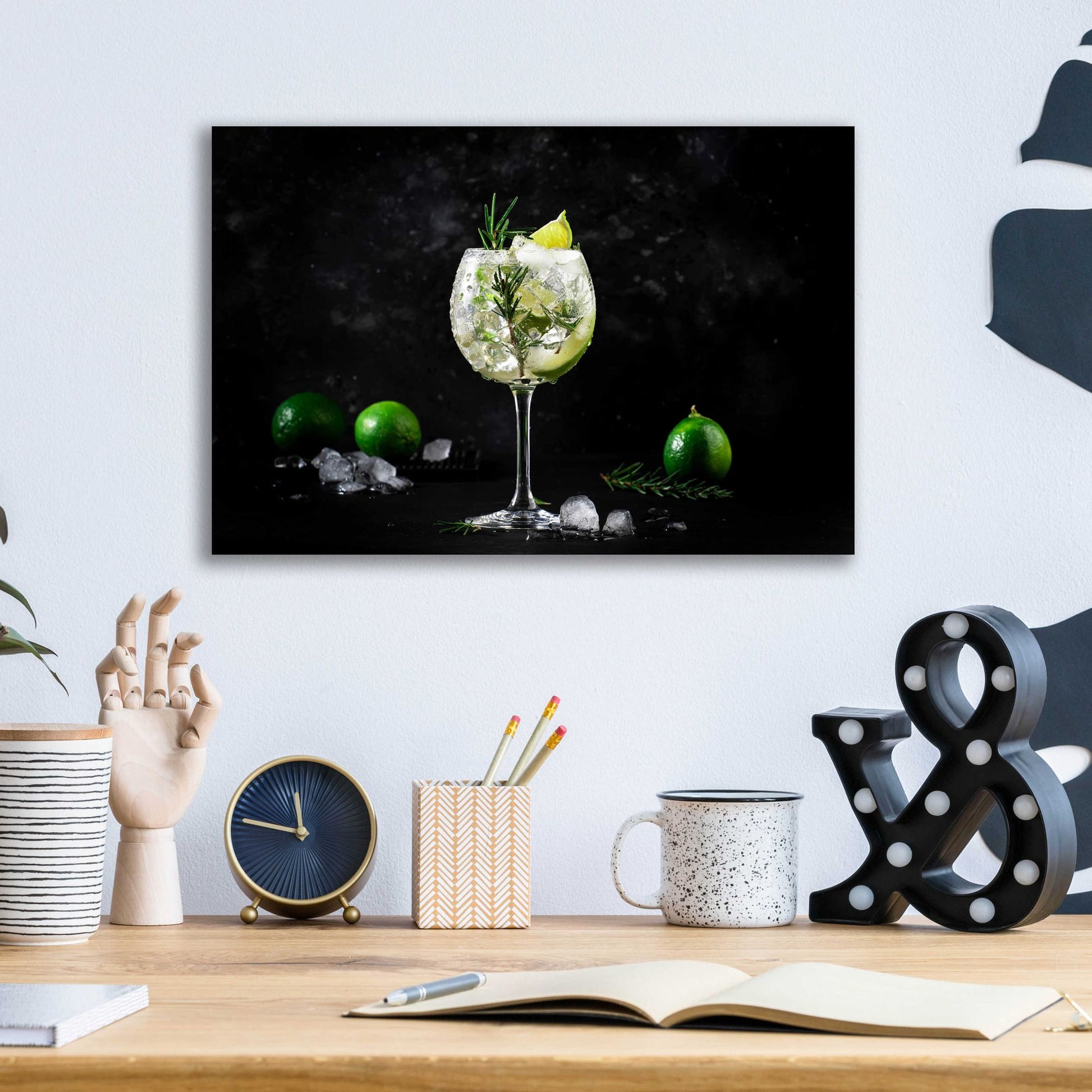 Epic Art 'Gin and Tonic' by Epic Portfolio, Acrylic Glass Wall Art,16x12