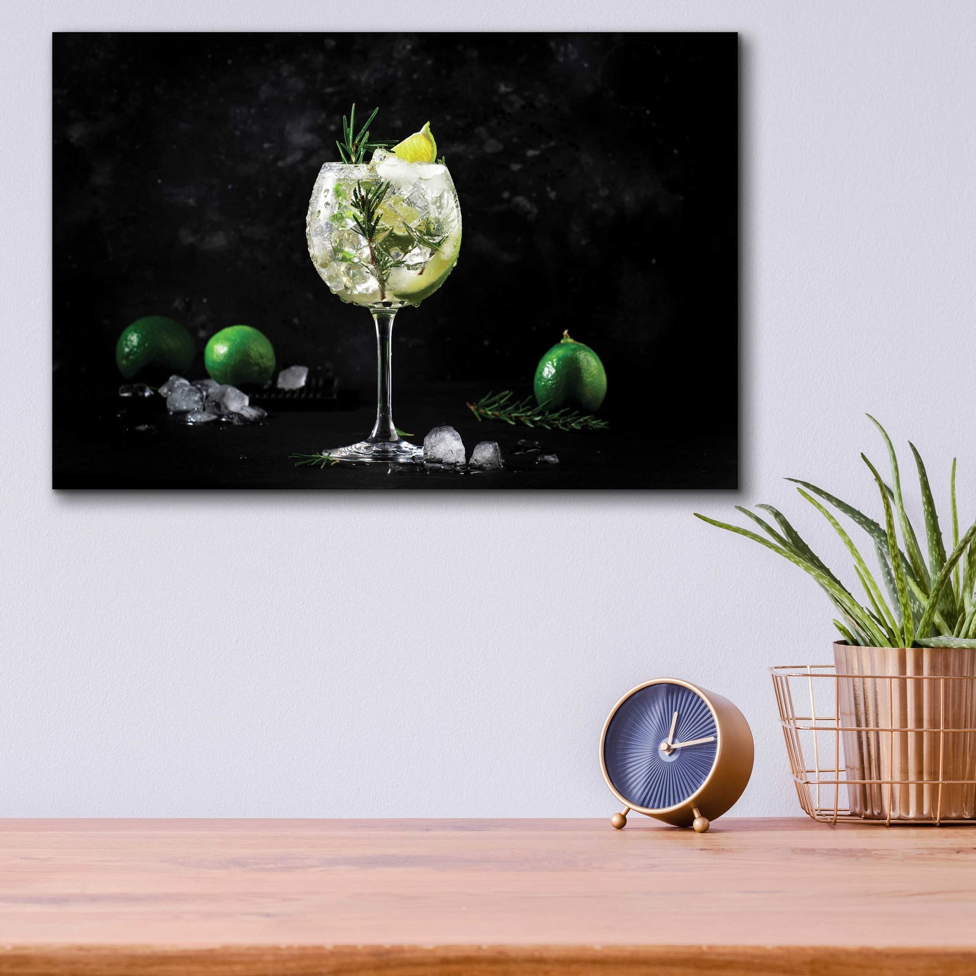 Epic Art 'Gin and Tonic' by Epic Portfolio, Acrylic Glass Wall Art,16x12