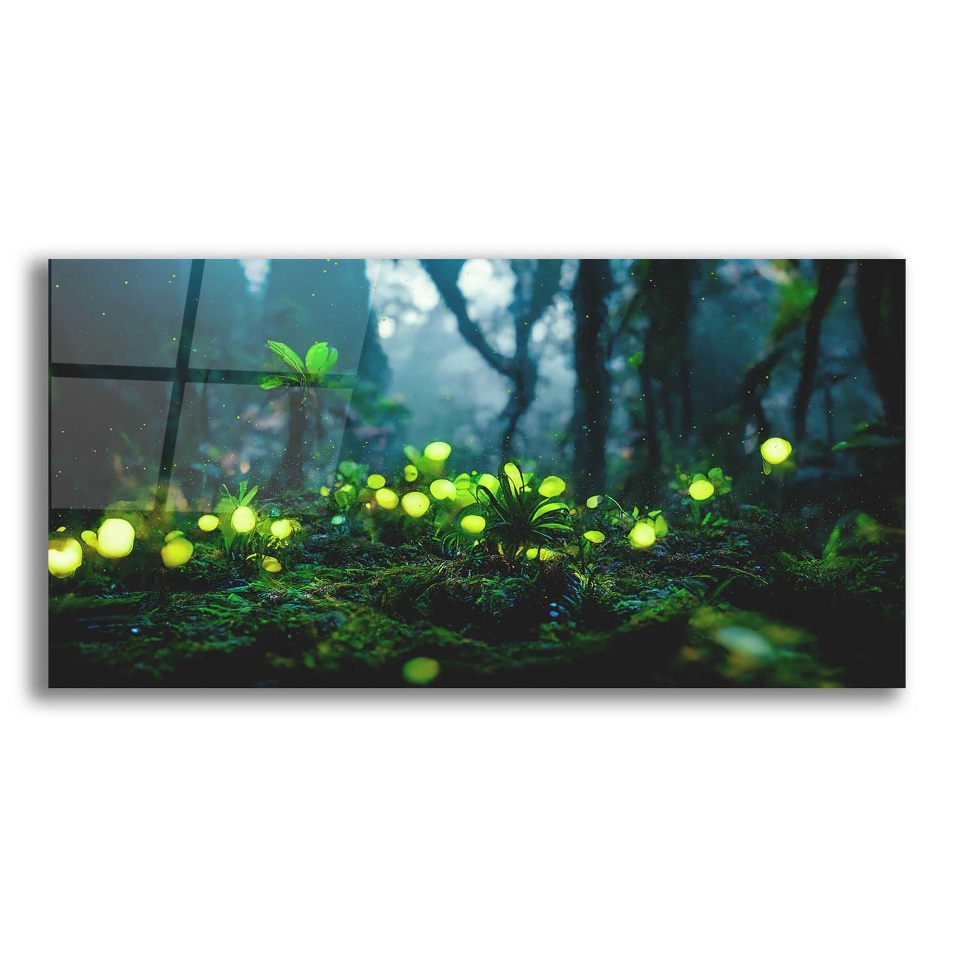 Epic Art 'Glowing Forest' by Epic Portfolio, Acrylic Glass Wall Art