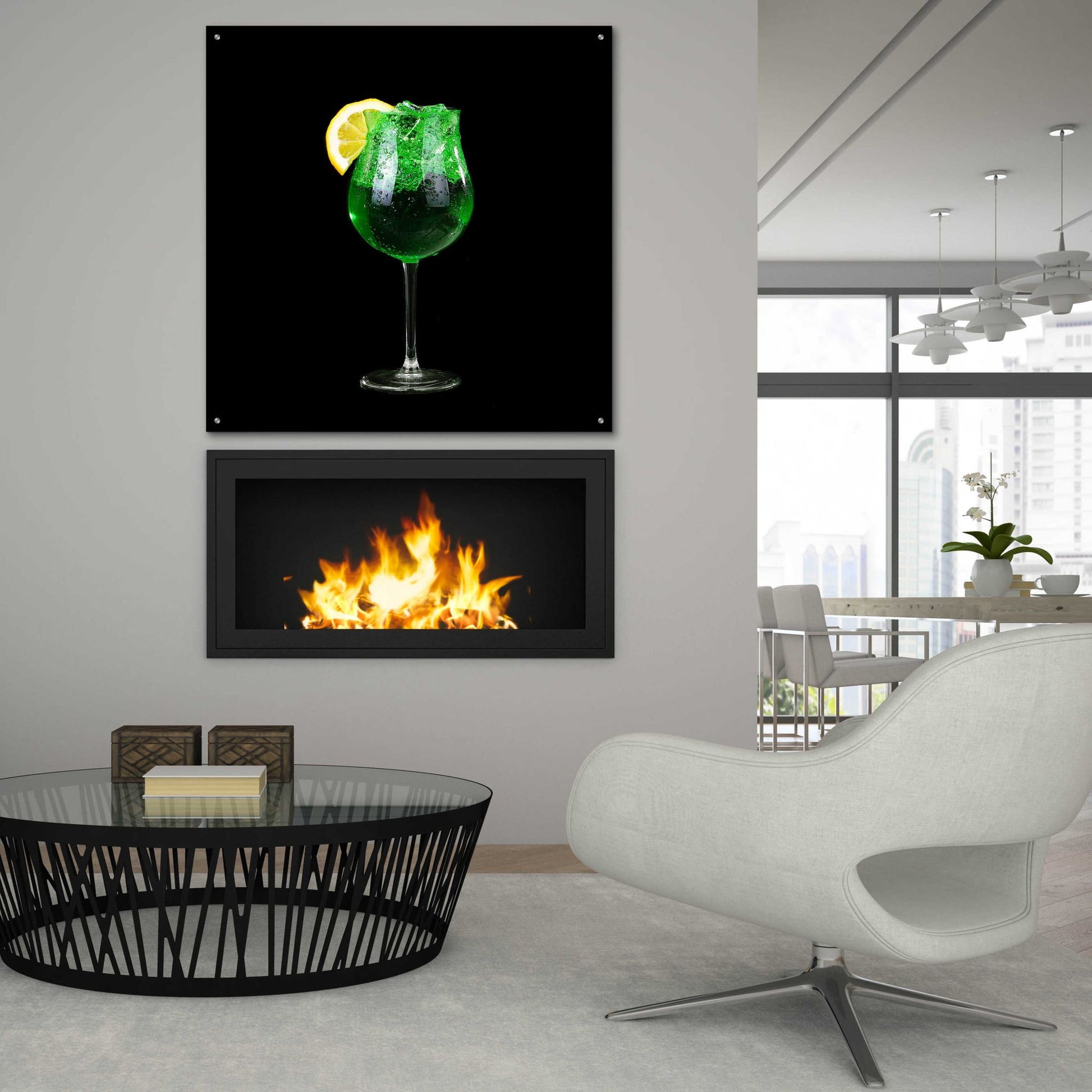 Epic Art 'Green Shamrock' by Epic Portfolio, Acrylic Glass Wall Art,36x36