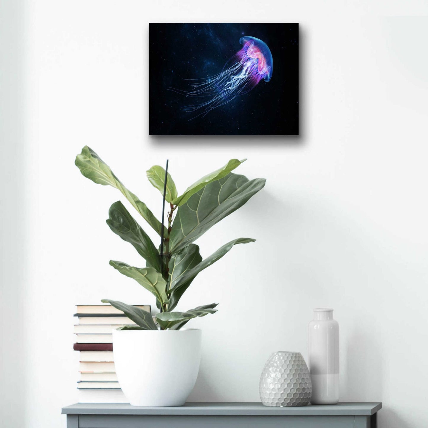 Epic Art 'Jellyfish Spacewalk' by Epic Portfolio, Acrylic Glass Wall Art,16x12