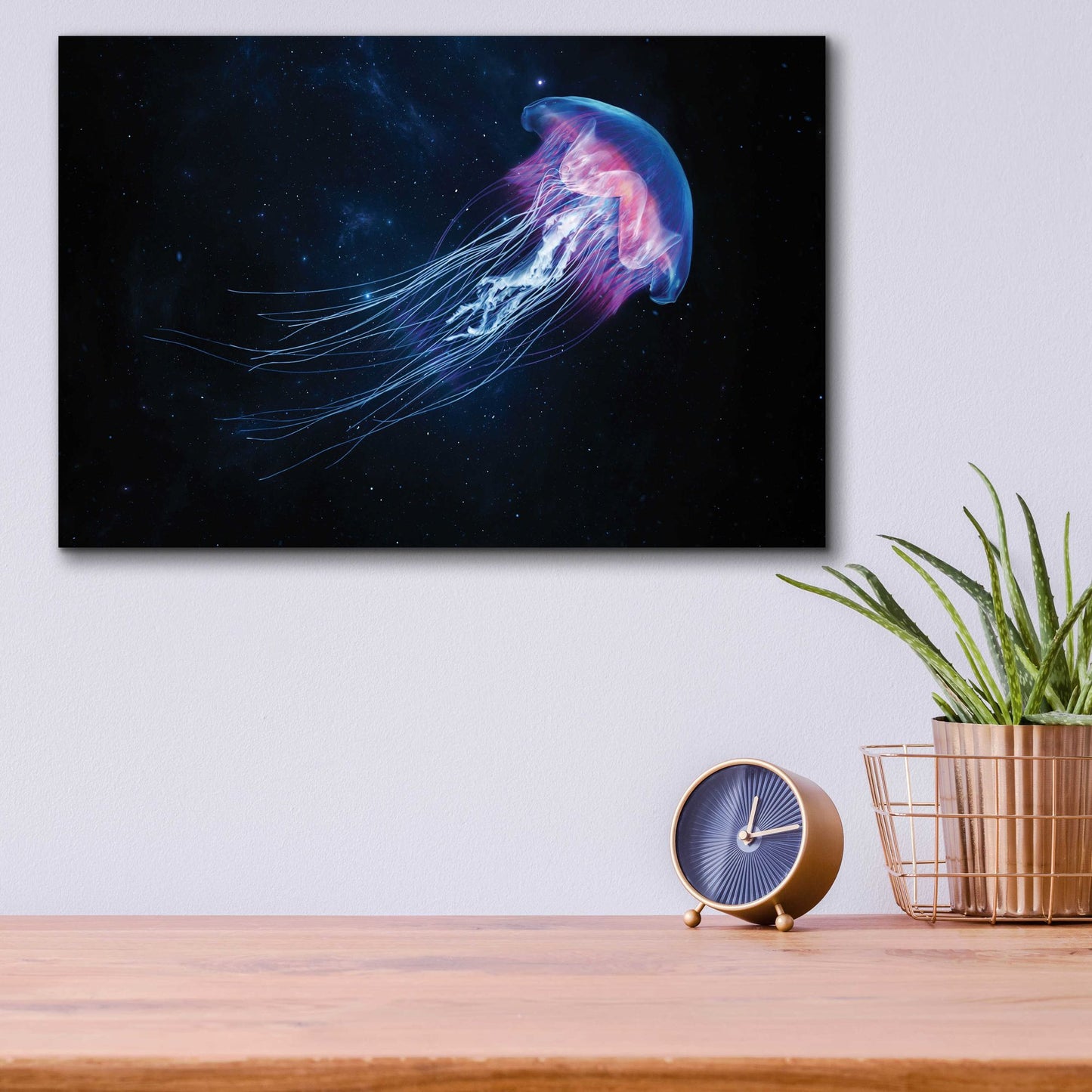 Epic Art 'Jellyfish Spacewalk' by Epic Portfolio, Acrylic Glass Wall Art,16x12