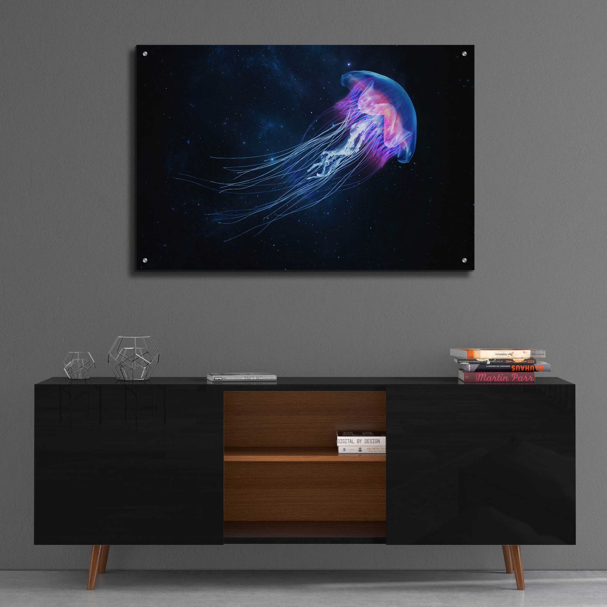 Epic Art 'Jellyfish Spacewalk' by Epic Portfolio, Acrylic Glass Wall Art,36x24