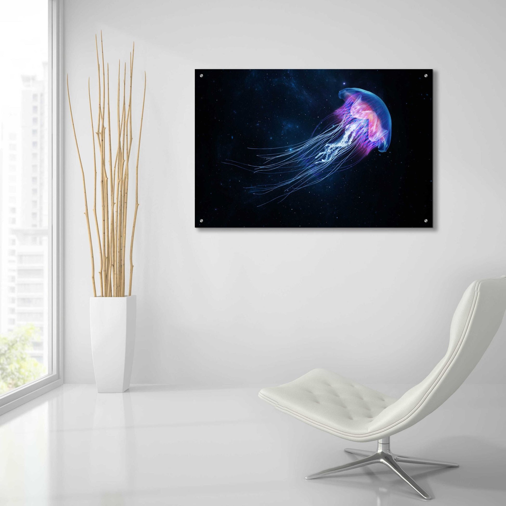 Epic Art 'Jellyfish Spacewalk' by Epic Portfolio, Acrylic Glass Wall Art,36x24