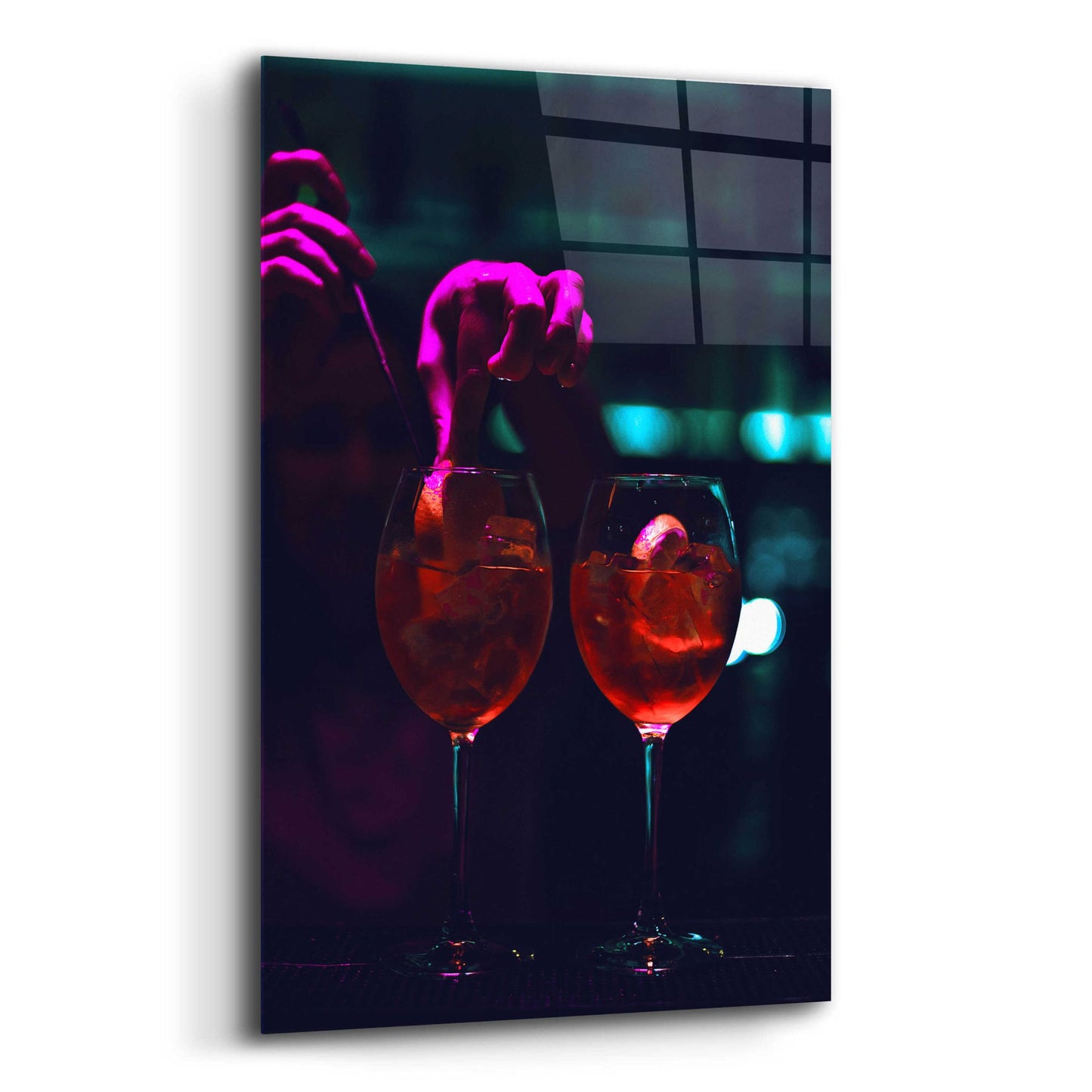 Epic Art 'Late Nights' by Epic Portfolio, Acrylic Glass Wall Art,12x16