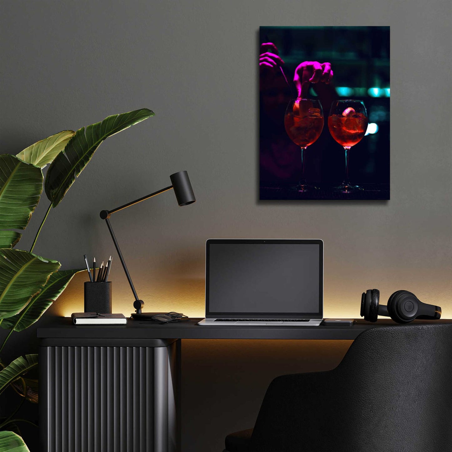 Epic Art 'Late Nights' by Epic Portfolio, Acrylic Glass Wall Art,12x16