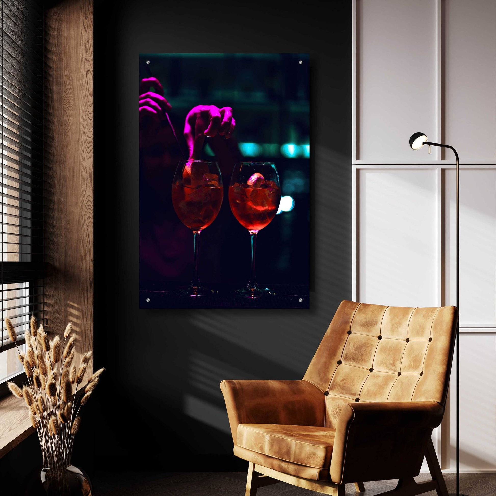 Epic Art 'Late Nights' by Epic Portfolio, Acrylic Glass Wall Art,24x36