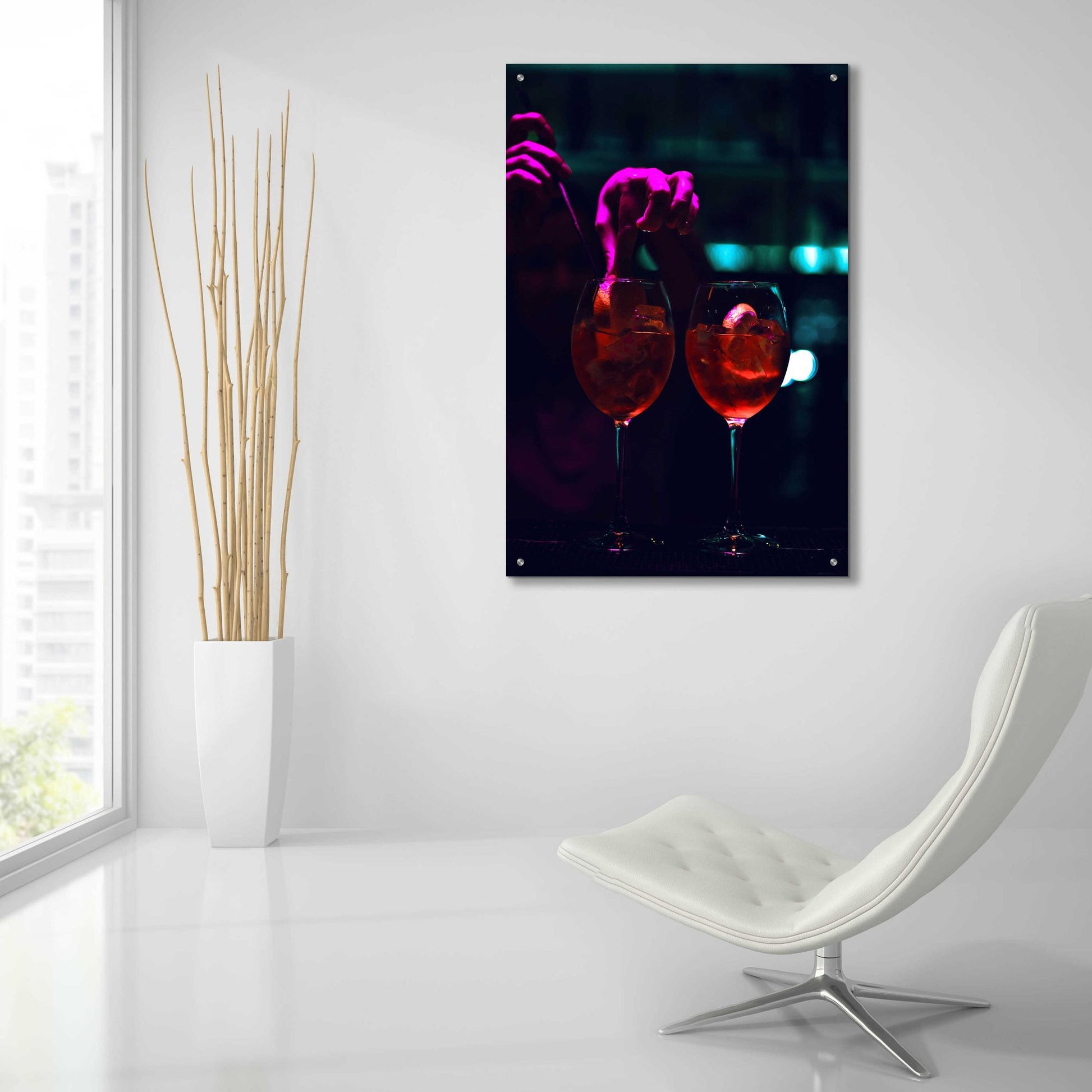 Epic Art 'Late Nights' by Epic Portfolio, Acrylic Glass Wall Art,24x36