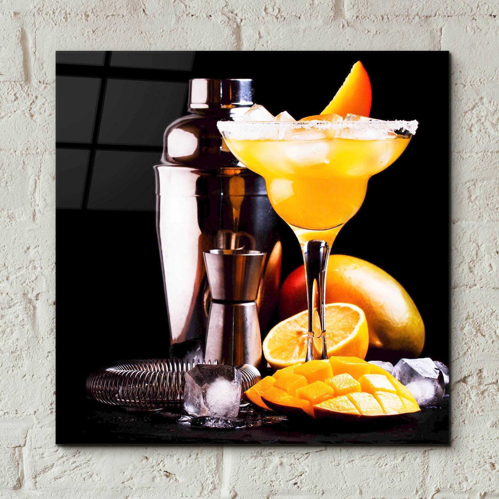 Epic Art 'Mango Daquiri' by Epic Portfolio, Acrylic Glass Wall Art,12x12