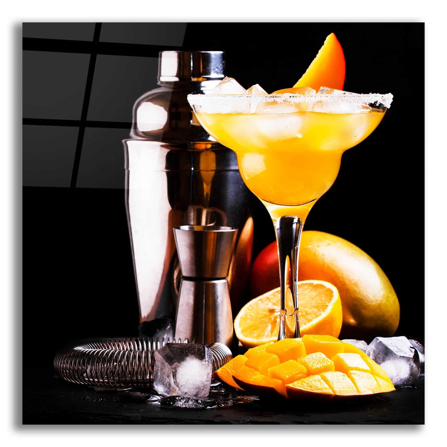 Epic Art 'Mango Daquiri' by Epic Portfolio, Acrylic Glass Wall Art,12x12