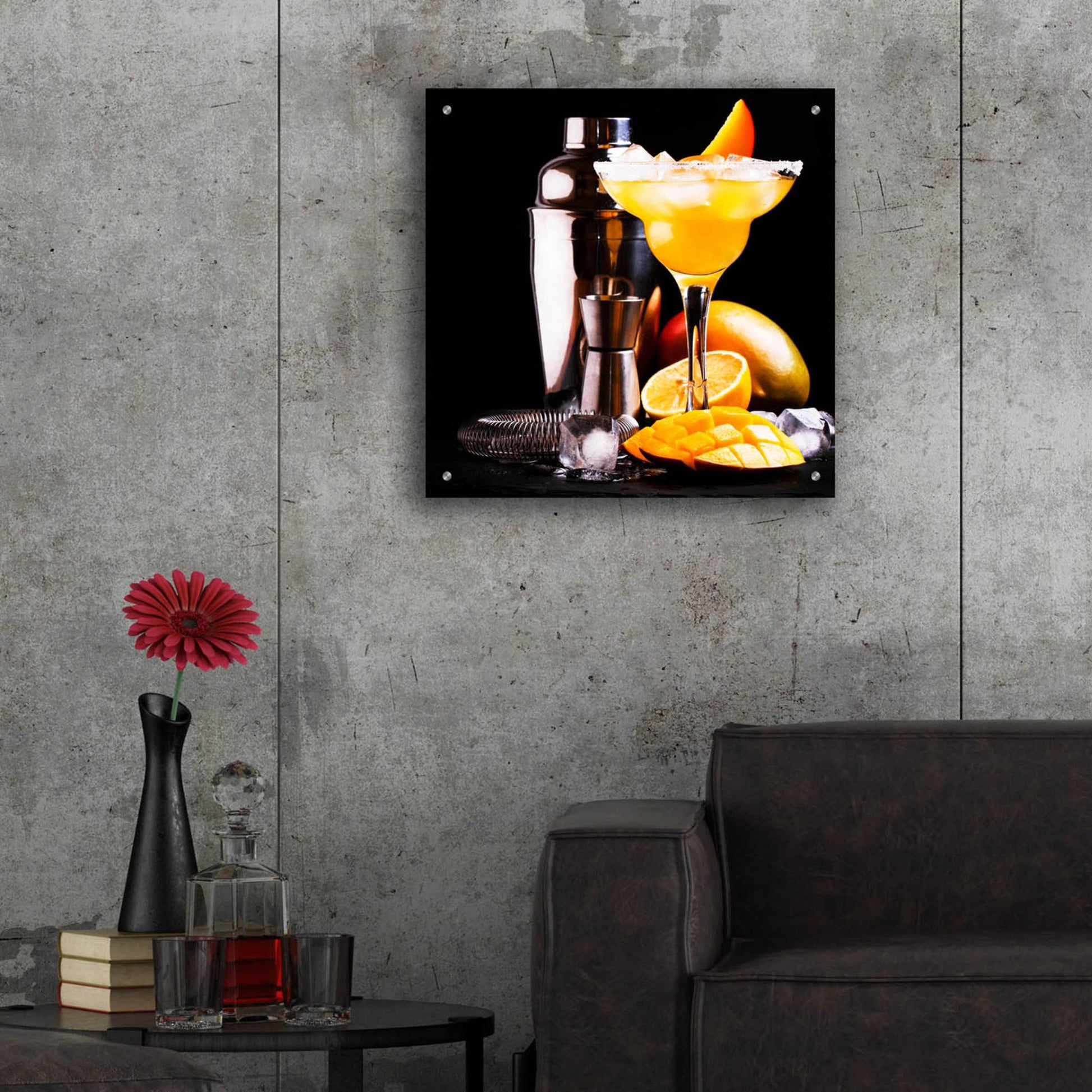 Epic Art 'Mango Daquiri' by Epic Portfolio, Acrylic Glass Wall Art,24x24