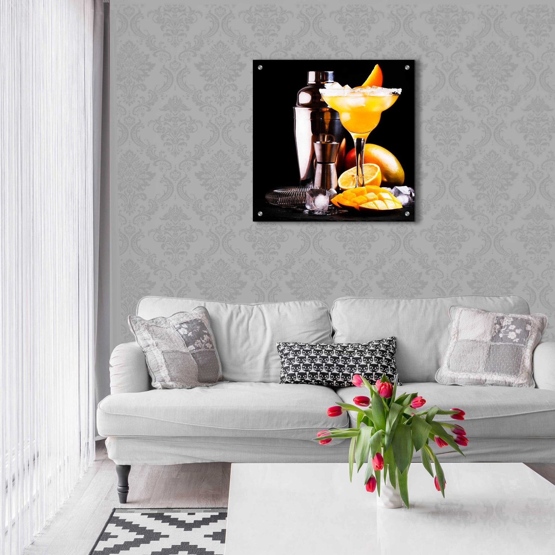 Epic Art 'Mango Daquiri' by Epic Portfolio, Acrylic Glass Wall Art,24x24