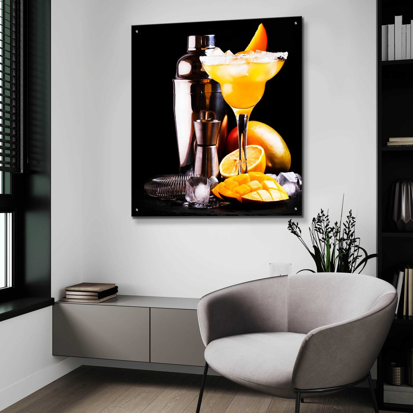 Epic Art 'Mango Daquiri' by Epic Portfolio, Acrylic Glass Wall Art,36x36