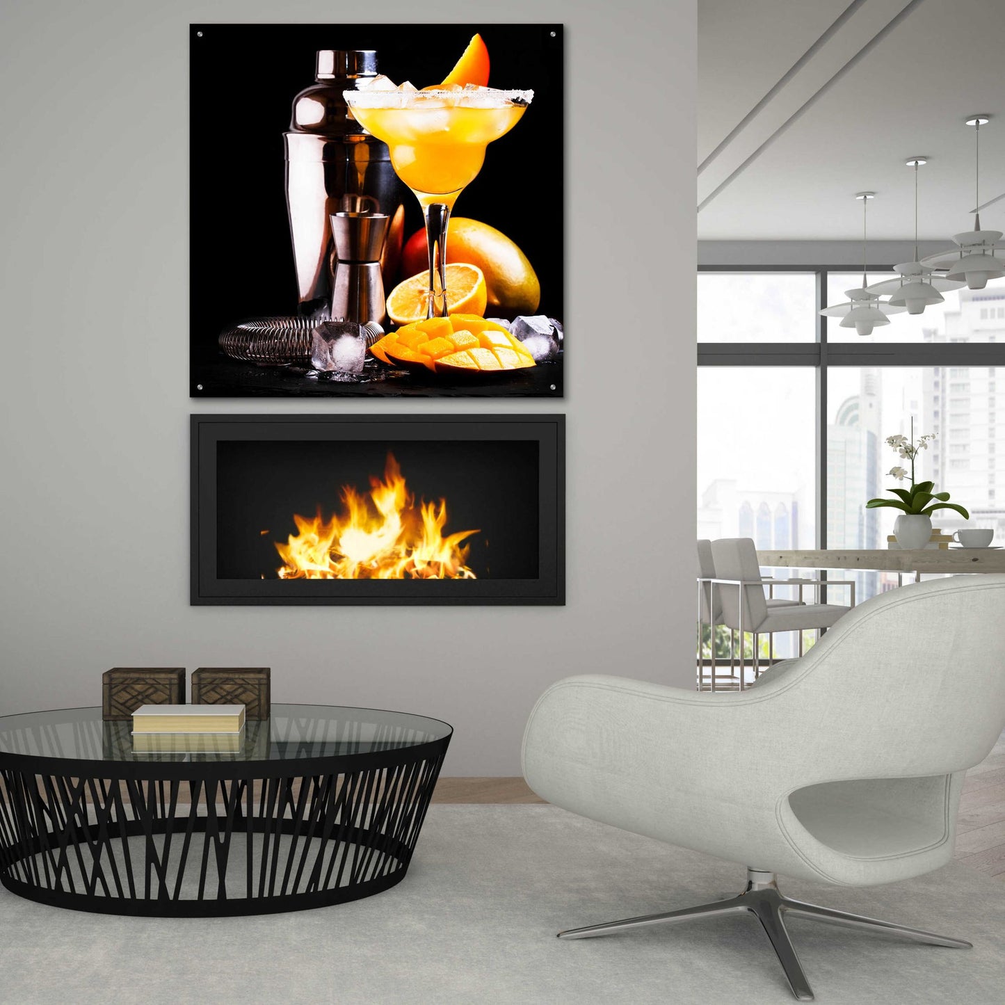 Epic Art 'Mango Daquiri' by Epic Portfolio, Acrylic Glass Wall Art,36x36