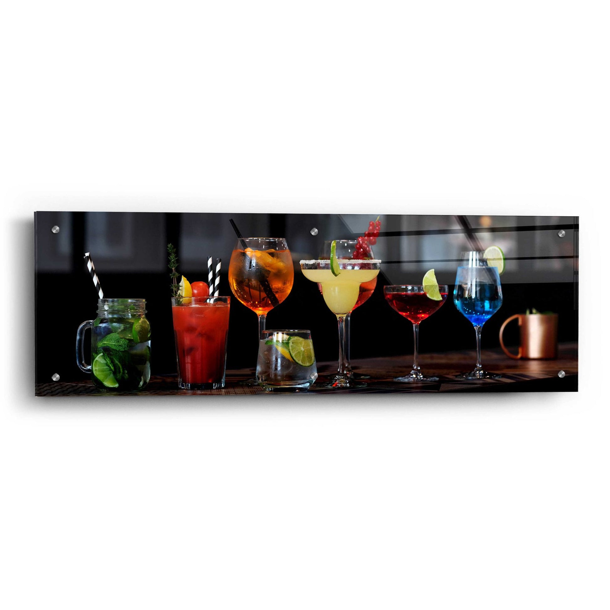 Epic Art 'Mixology' by Epic Portfolio, Acrylic Glass Wall Art,36x12