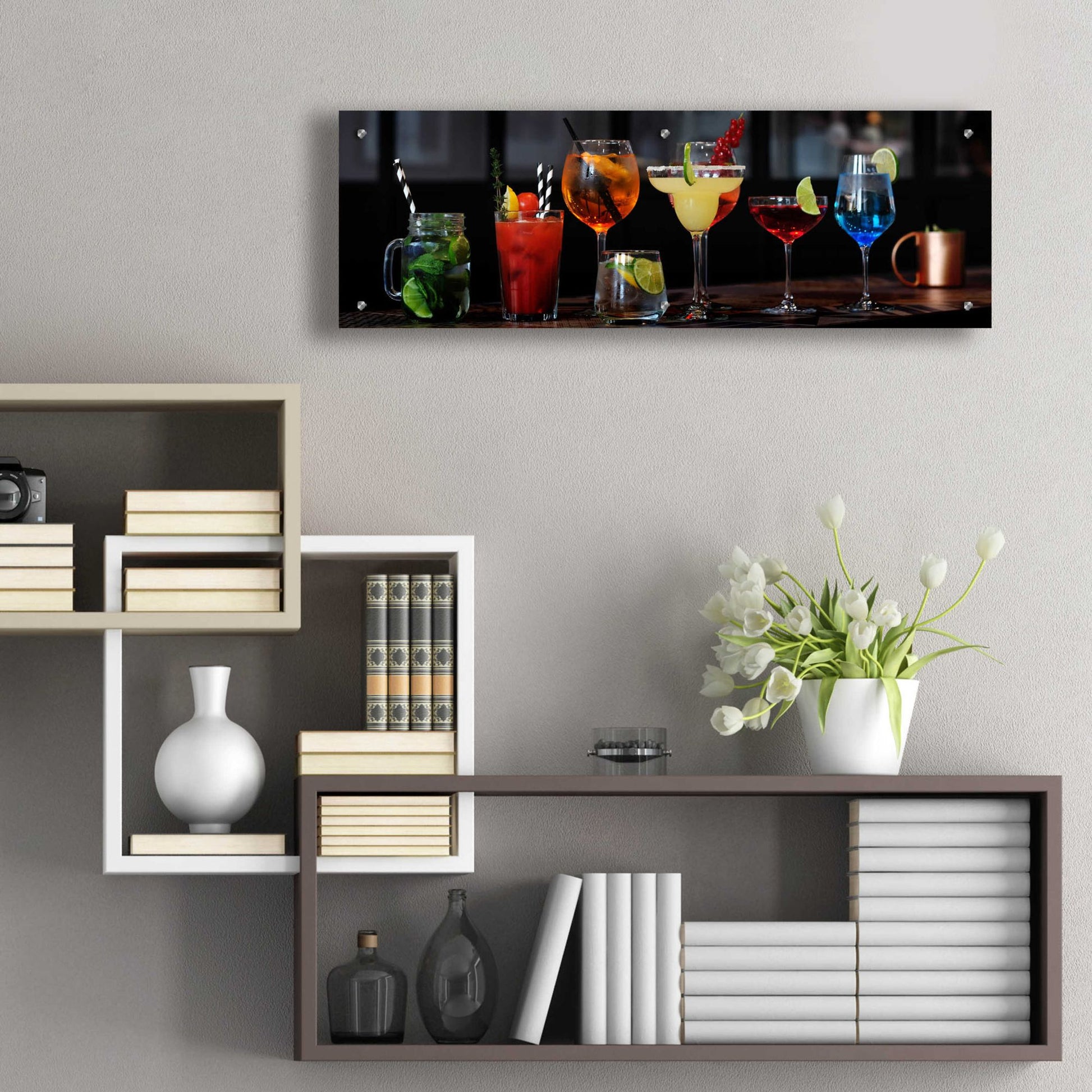 Epic Art 'Mixology' by Epic Portfolio, Acrylic Glass Wall Art,36x12