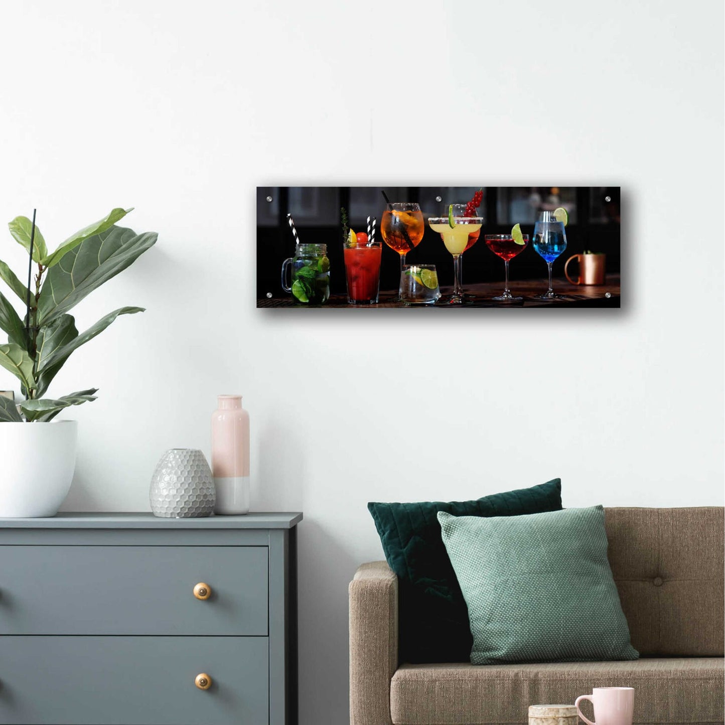 Epic Art 'Mixology' by Epic Portfolio, Acrylic Glass Wall Art,36x12