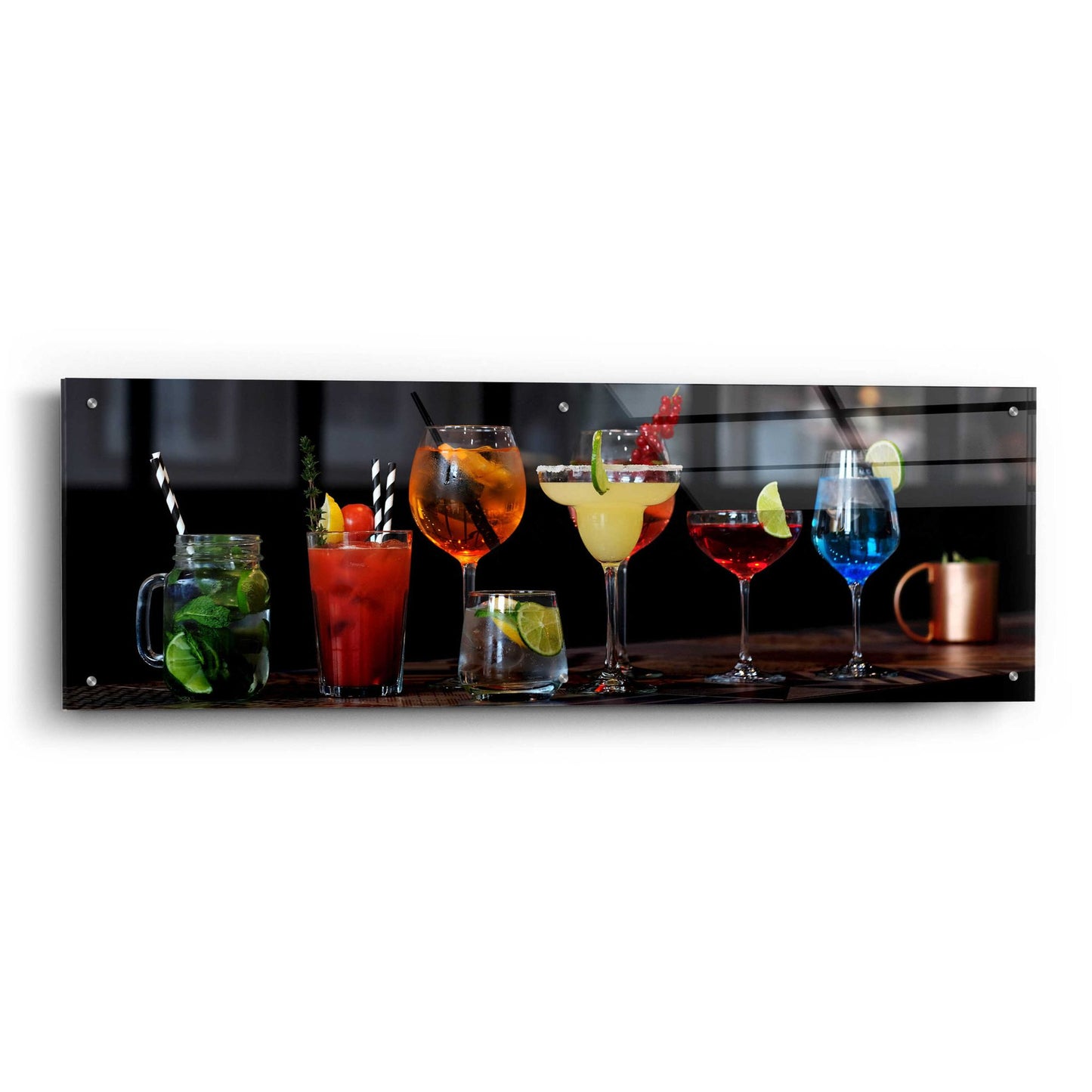 Epic Art 'Mixology' by Epic Portfolio, Acrylic Glass Wall Art,48x16