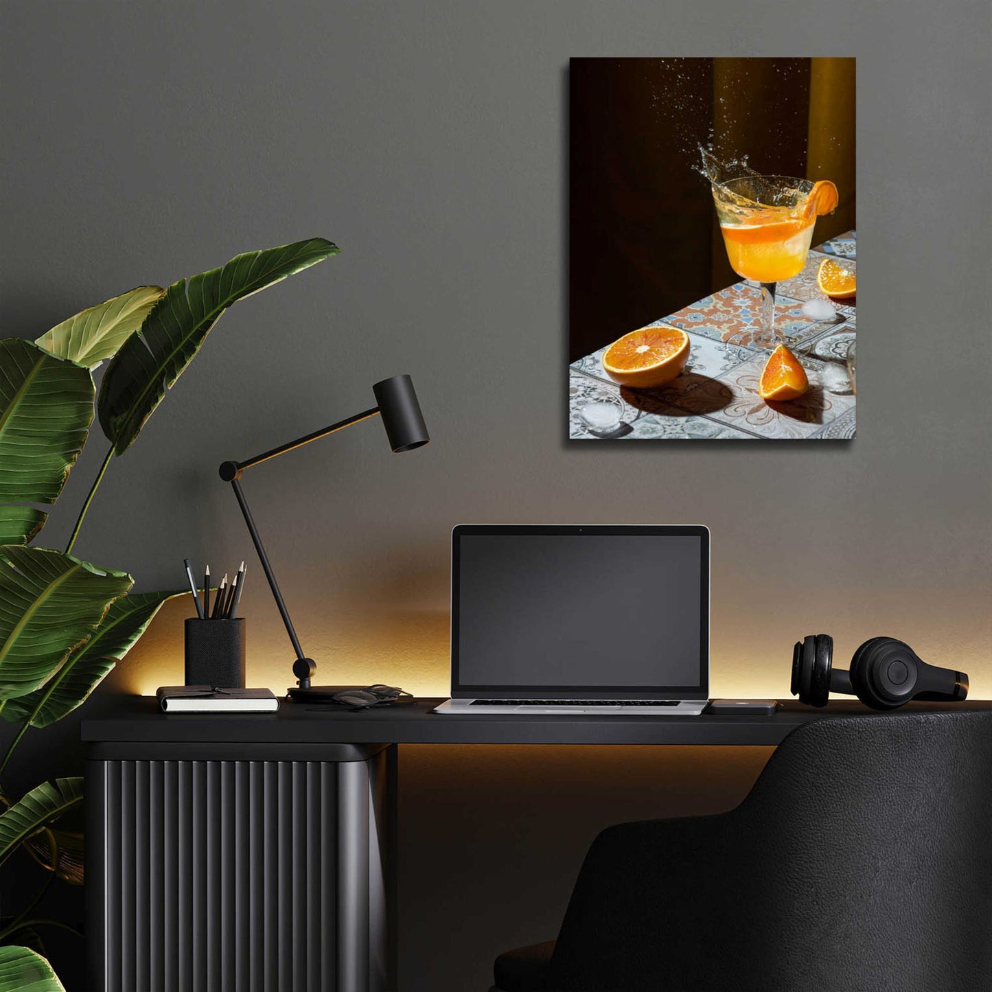 Epic Art 'Orange Crush' by Epic Portfolio, Acrylic Glass Wall Art,12x16