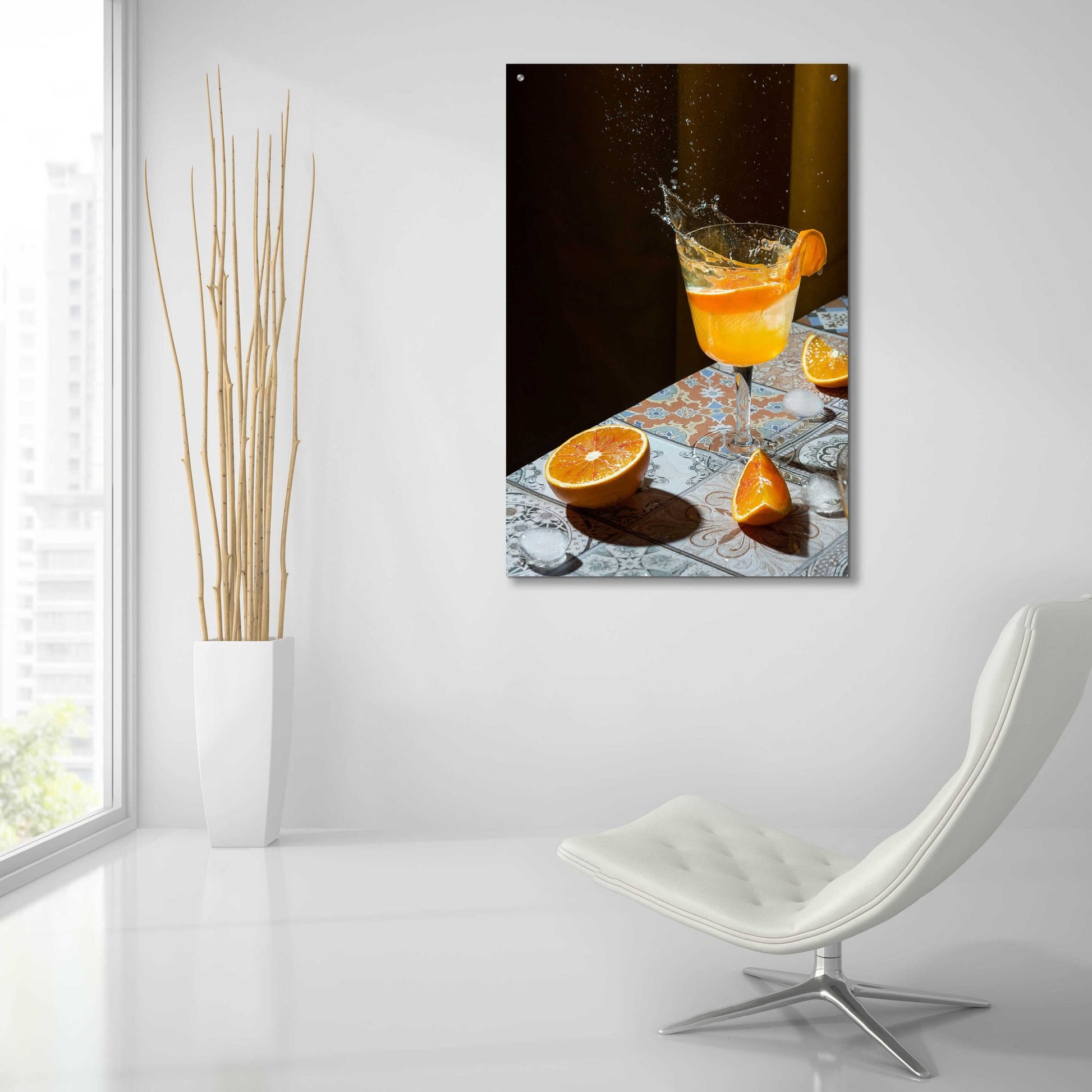 Epic Art 'Orange Crush' by Epic Portfolio, Acrylic Glass Wall Art,24x36