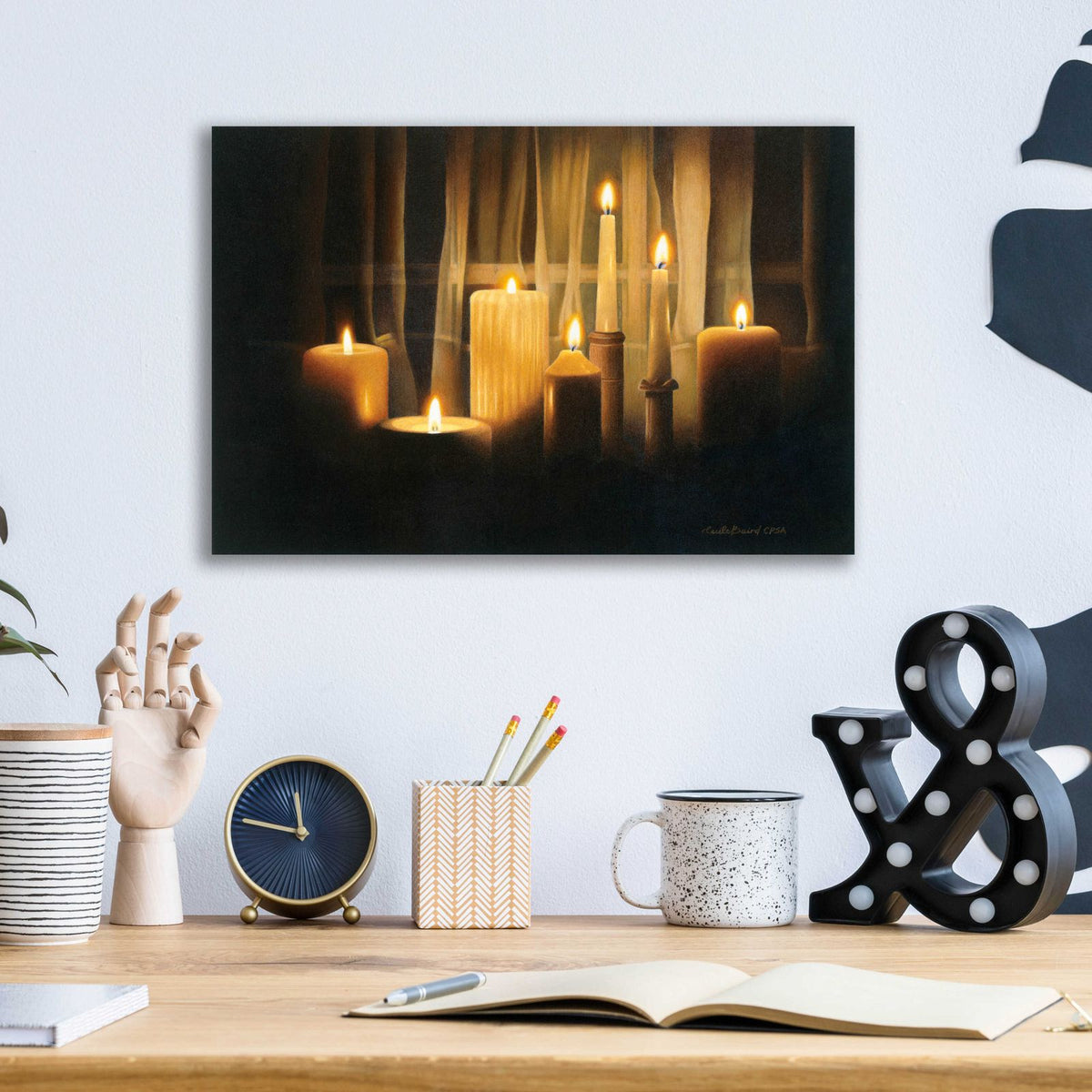 Burning Bright by Cecile Baird - 16x12 acrylic wall art in a room