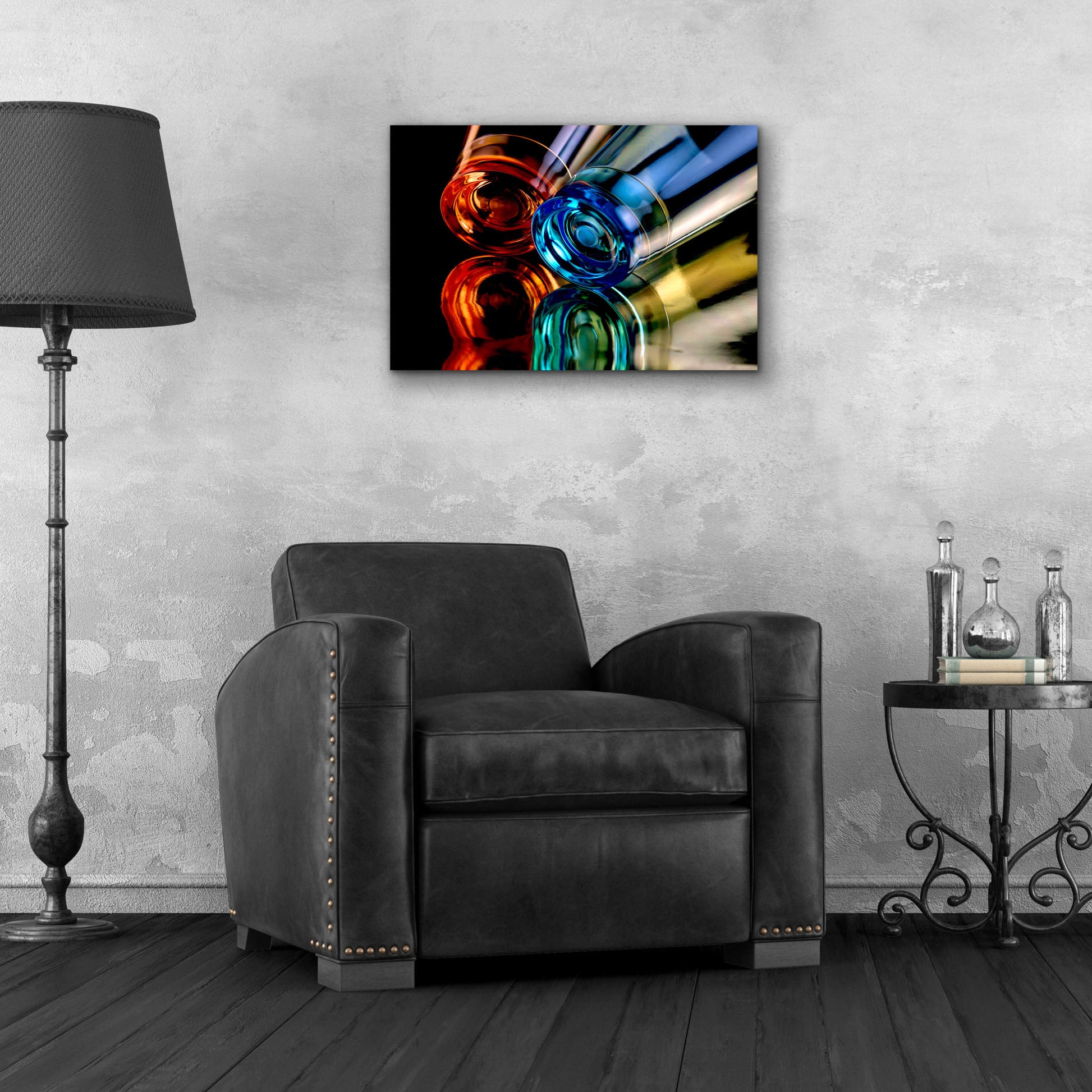 Epic Art 'Colourful Plastic Glasses 2' by Clive Branson, Acrylic Glass Wall Art,24x16